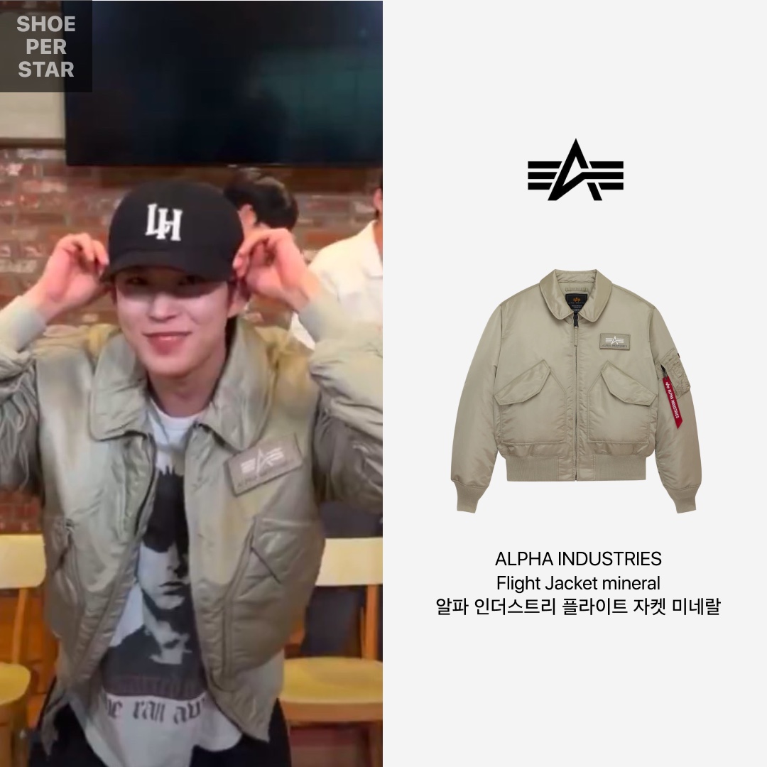 ALPHA INDUSTRIES Alpha Ma-1 Flight Jacket Mineral 착용 스타일 - 2