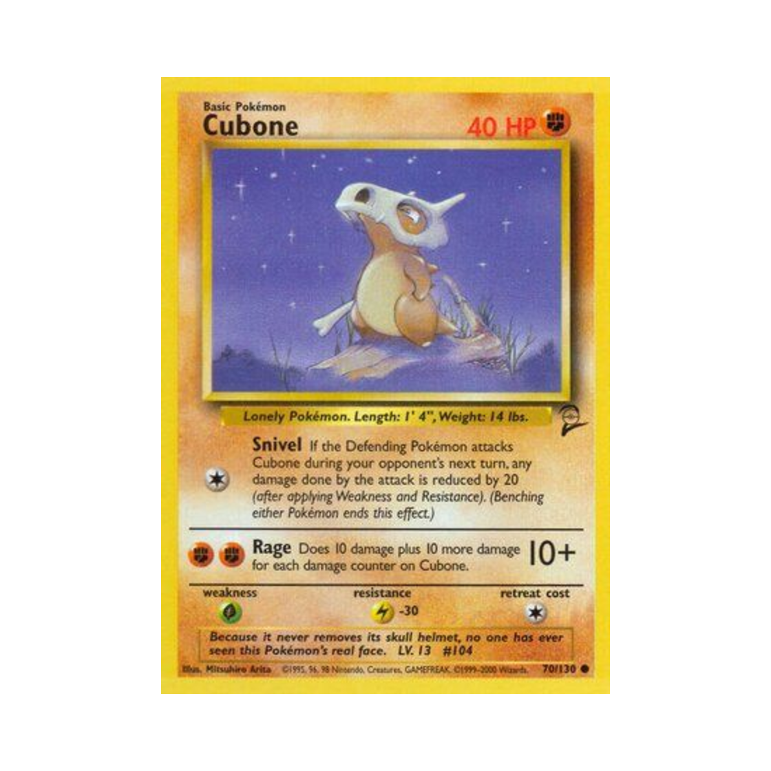 포켓몬 TCG 탕구리 C 베이스 세트 2 (영문판)(Pokemon TCG Cubone C Base Set 2 (English Ver.)) - 1