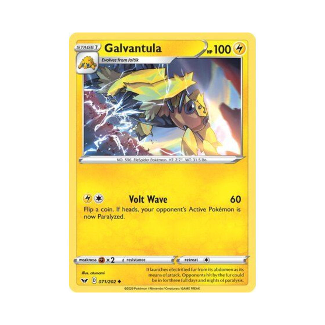 포켓몬 TCG 전툴라 U 소드 & 실드 (영문판)(Pokemon TCG Galvantula U Sword & Shield (English Ver.)) - 1