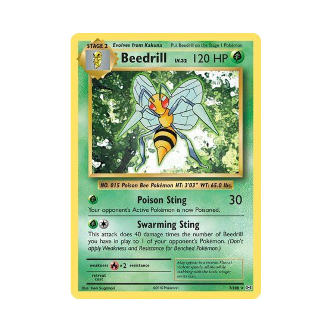 포켓몬 TCG 독침붕 R 에볼루션즈 (영문판)(Pokemon TCG Beedrill R Evolutions (English Ver.)) - 1