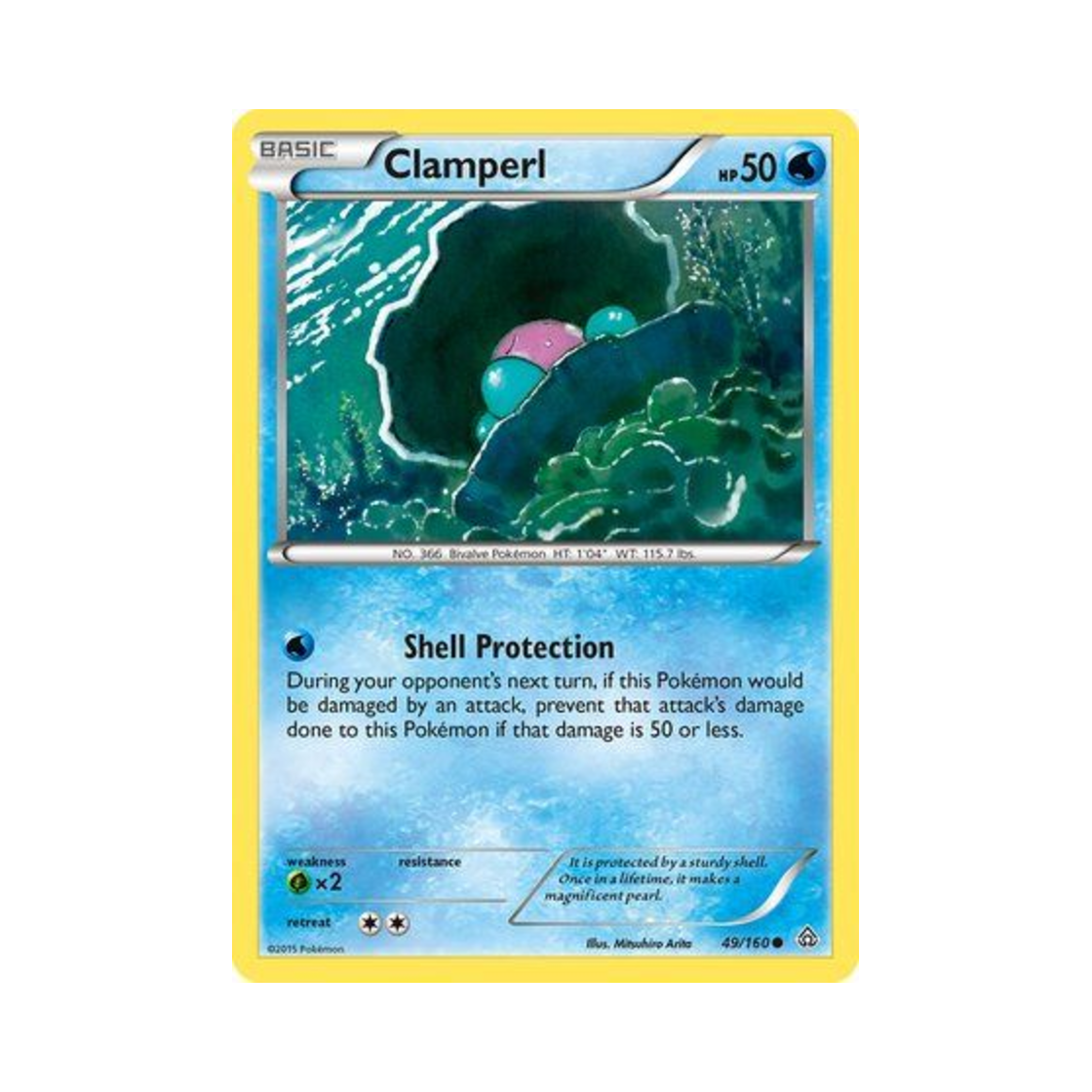 포켓몬 TCG 진주몽 C 프라이멀 크래시 (영문판)(Pokemon TCG Clamperl C Primal Clash (English Ver.)) - 1