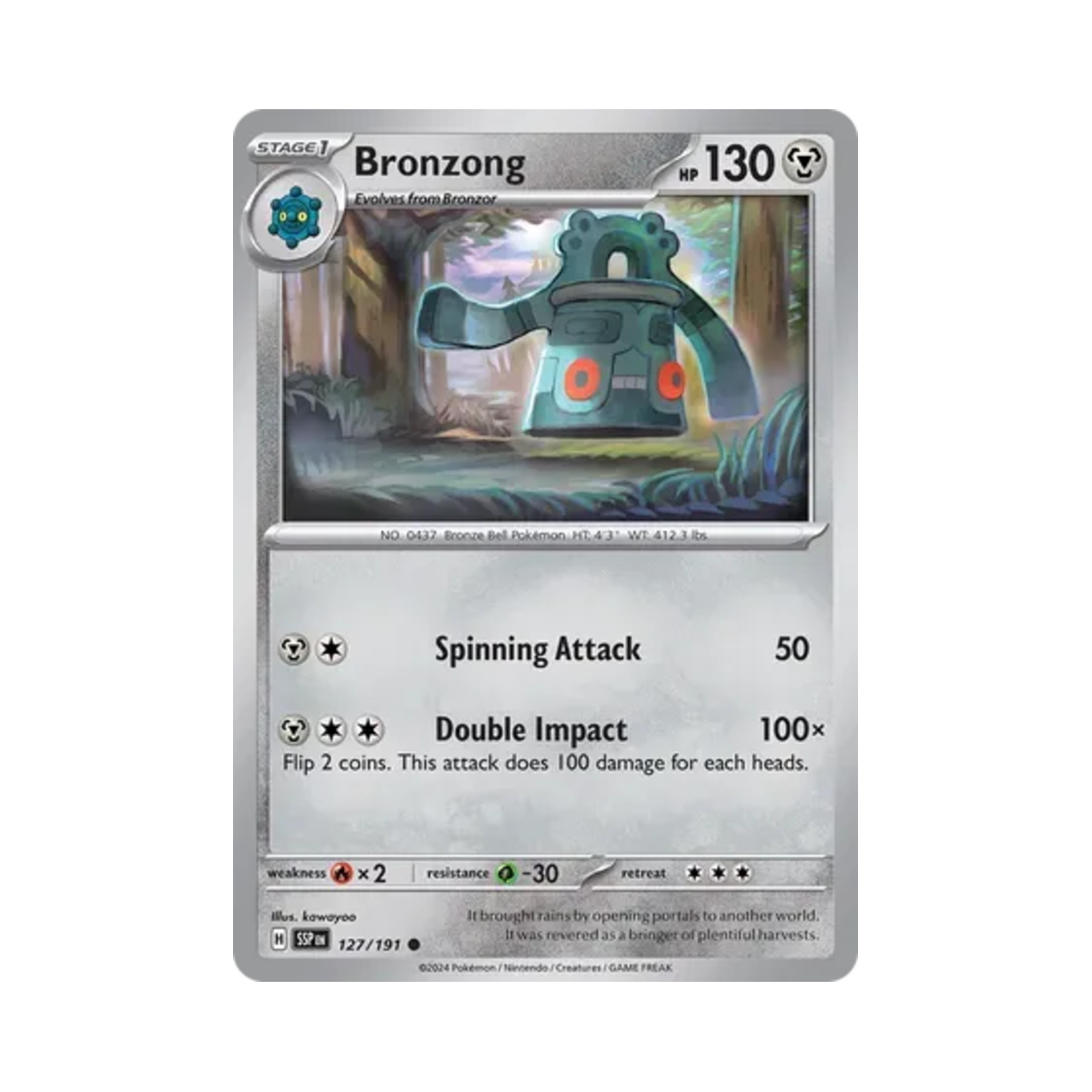 포켓몬 TCG 동탁군 C 서징 스파크 (영문판)(Pokemon TCG Bronzong C Surging Sparks (English Ver.)) - 1