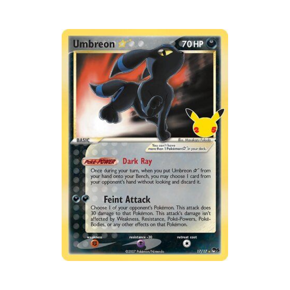 CEL17/17 Pokemon TCG Umbreon S Celebrations (English Ver.)