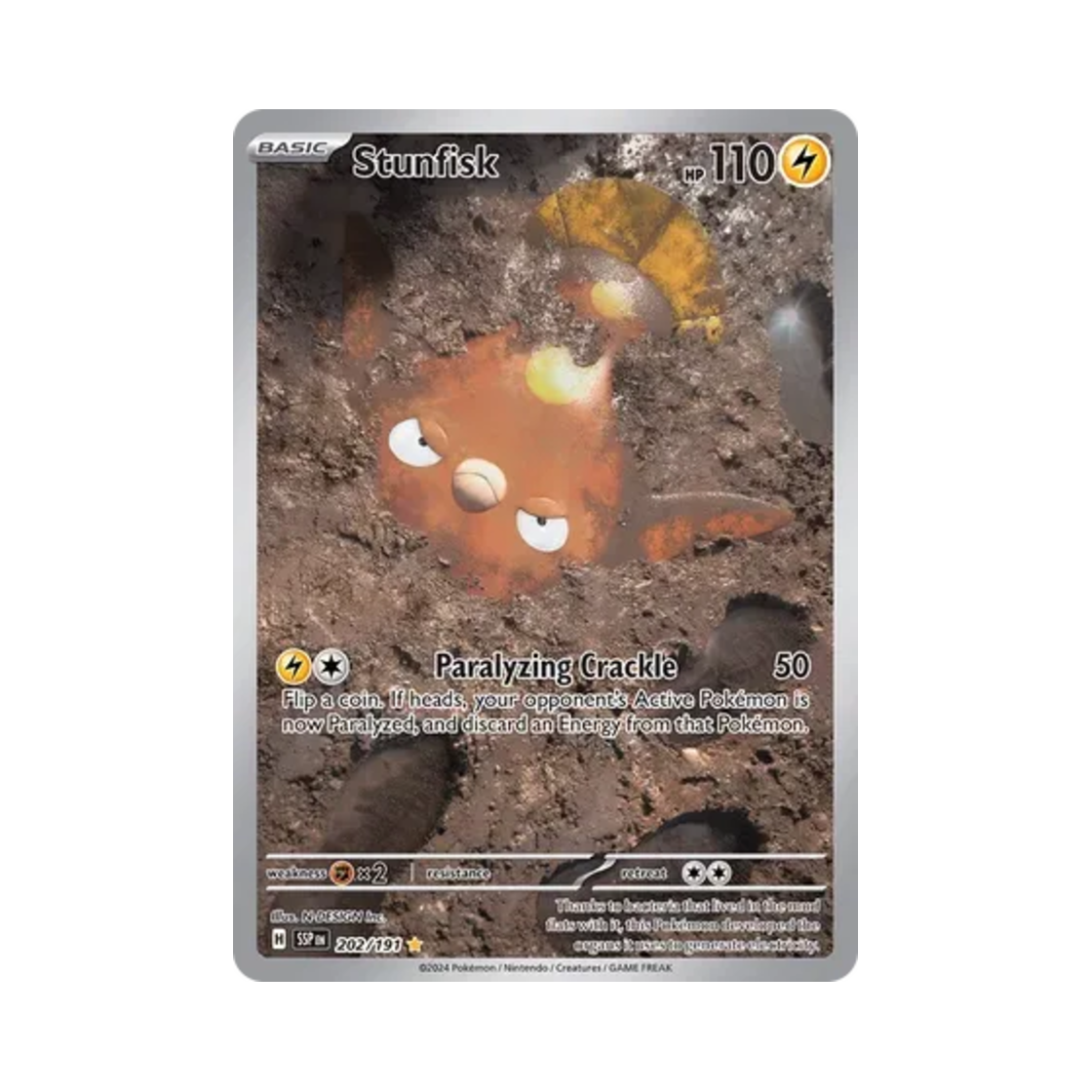 포켓몬 TCG 메더 IR 서징 스파크 (영문판)(Pokemon TCG Stunfisk IR Surging Sparks (English Ver.)) - 1