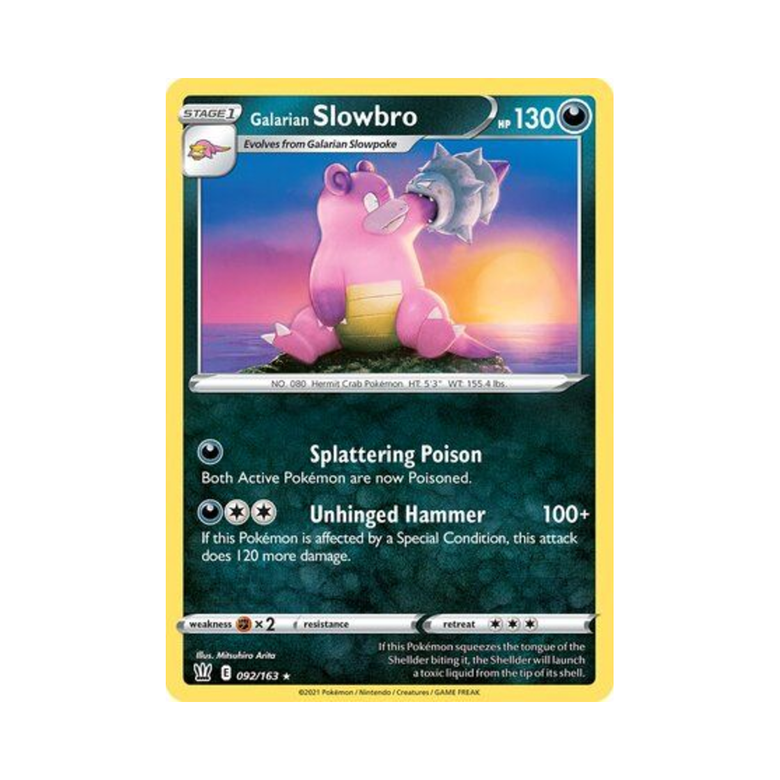 포켓몬 TCG 가라르 야도란 R 배틀 스타일즈 (영문판)(Pokemon TCG Galarian Slowbro R Battle Styles (English Ver.)) - 1