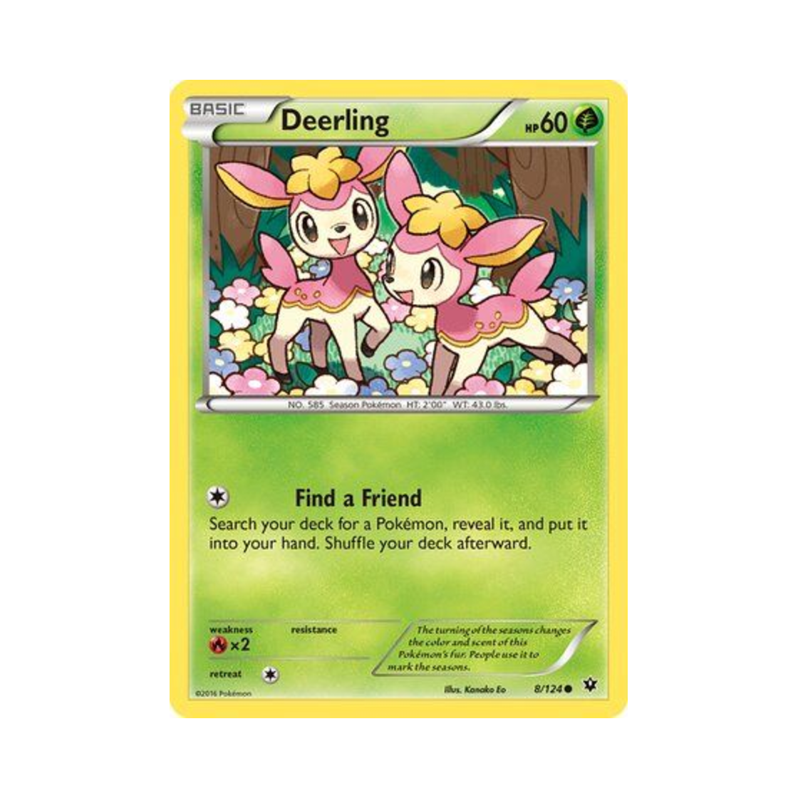 포켓몬 TCG 사철록 C 페이츠 컬라이드 (영문판)(Pokemon TCG Deerling C Fates Collide (English Ver.)) - 1