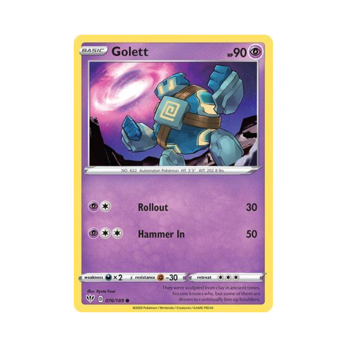 포켓몬 TCG 골비람 C 다크니스 어블레이즈 (영문판)(Pokemon TCG Golett C Darkness Ablaze (English Ver.)) - 1