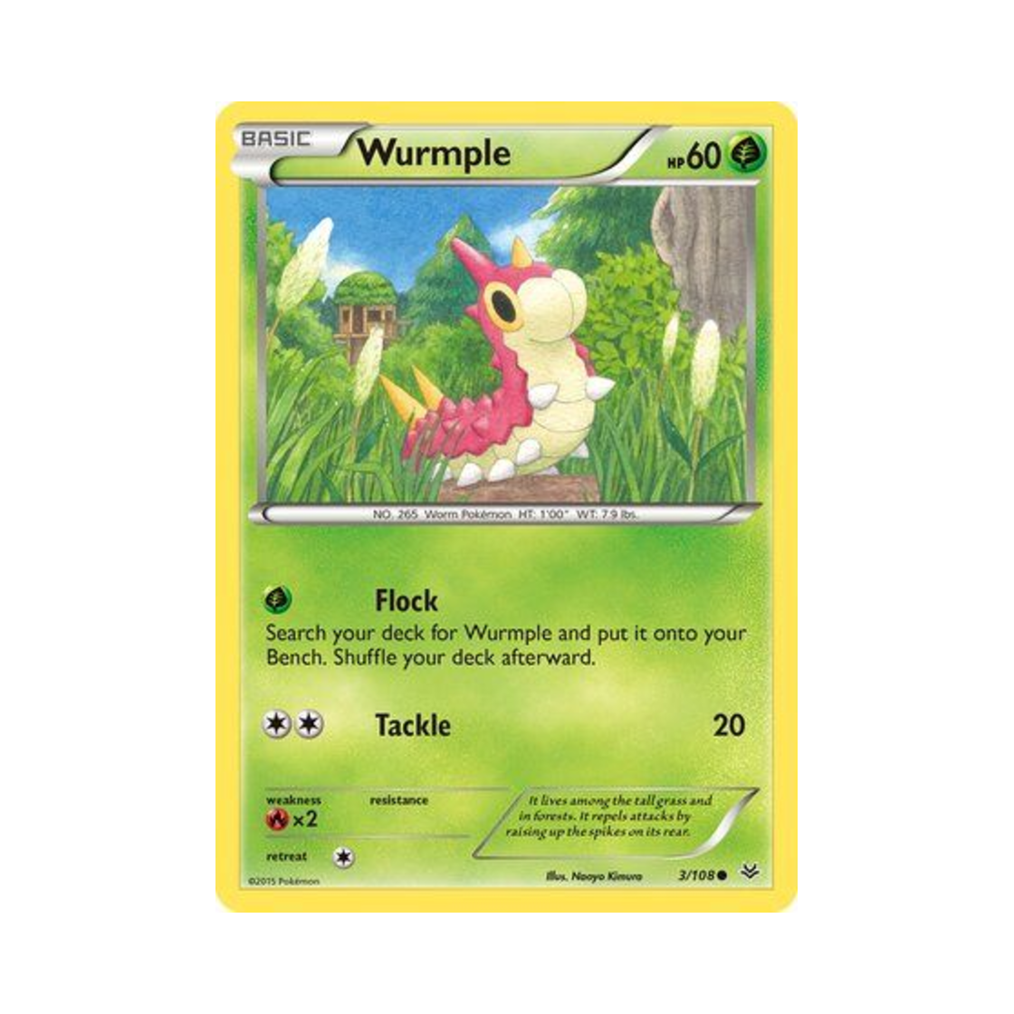 포켓몬 TCG 개무소 C 로어링 스카이즈 (영문판)(Pokemon TCG Wurmple C Roaring Skies (English Ver.)) - 1