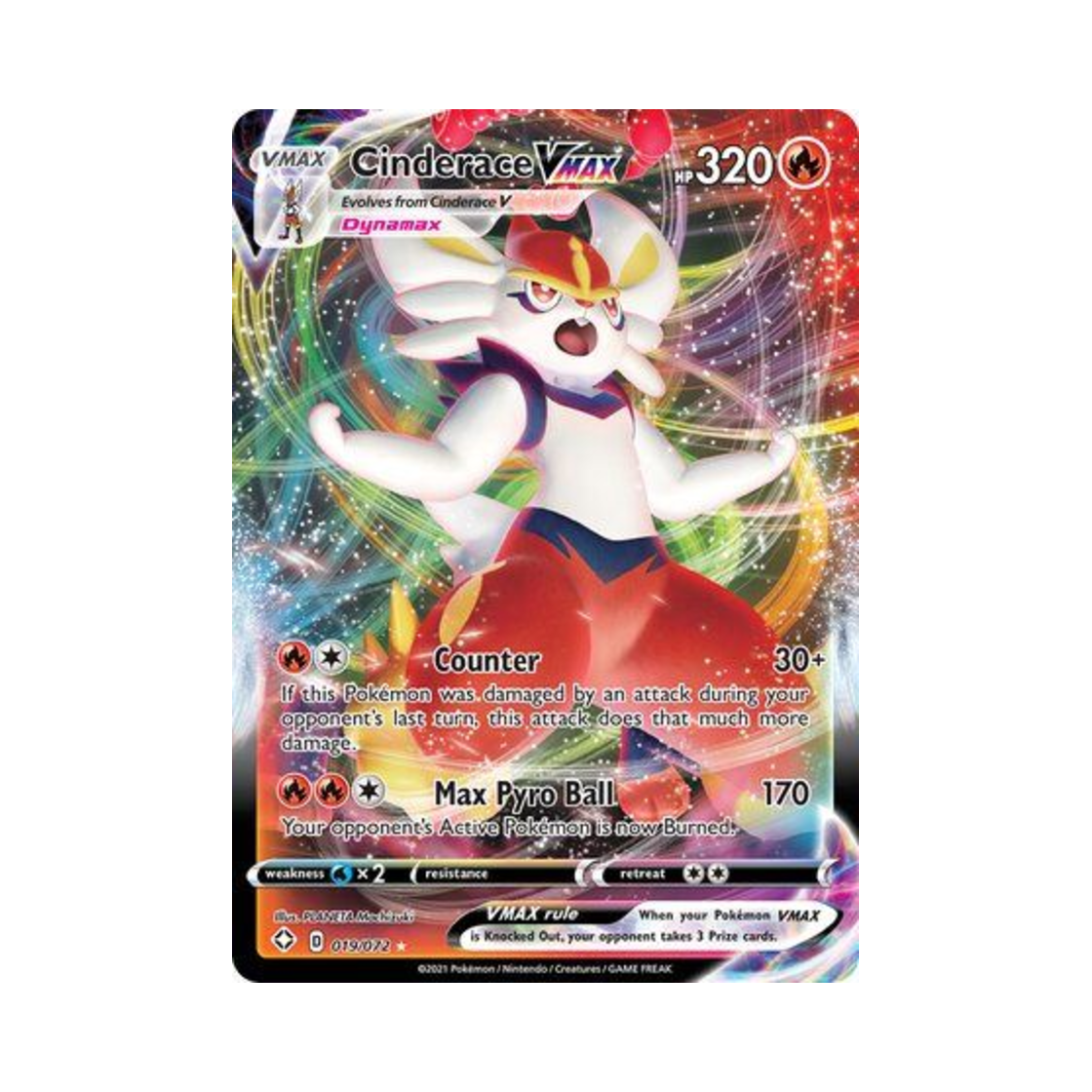 포켓몬 TCG 에이스번 VMAX HRV 샤이닝 페이츠 (영문판)(Pokemon TCG Cinderace VMAX HRV Shining Fates (English Ver.))