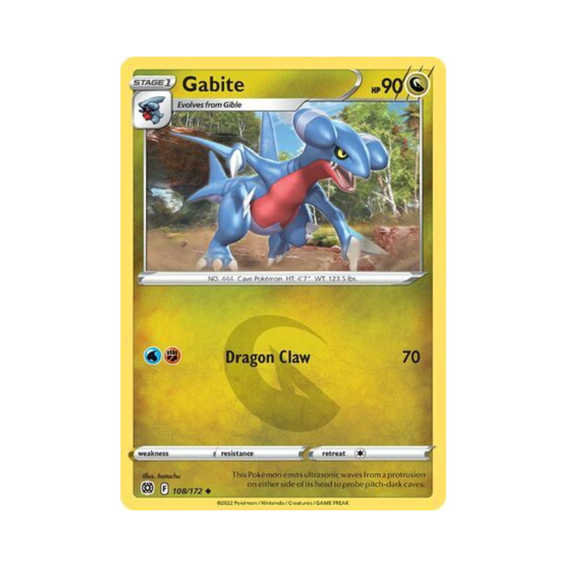 포켓몬 TCG 한바이트 U 브릴리언트 스타즈 (영문판)(Pokemon TCG Gabite U Brilliant Stars (English Ver.))