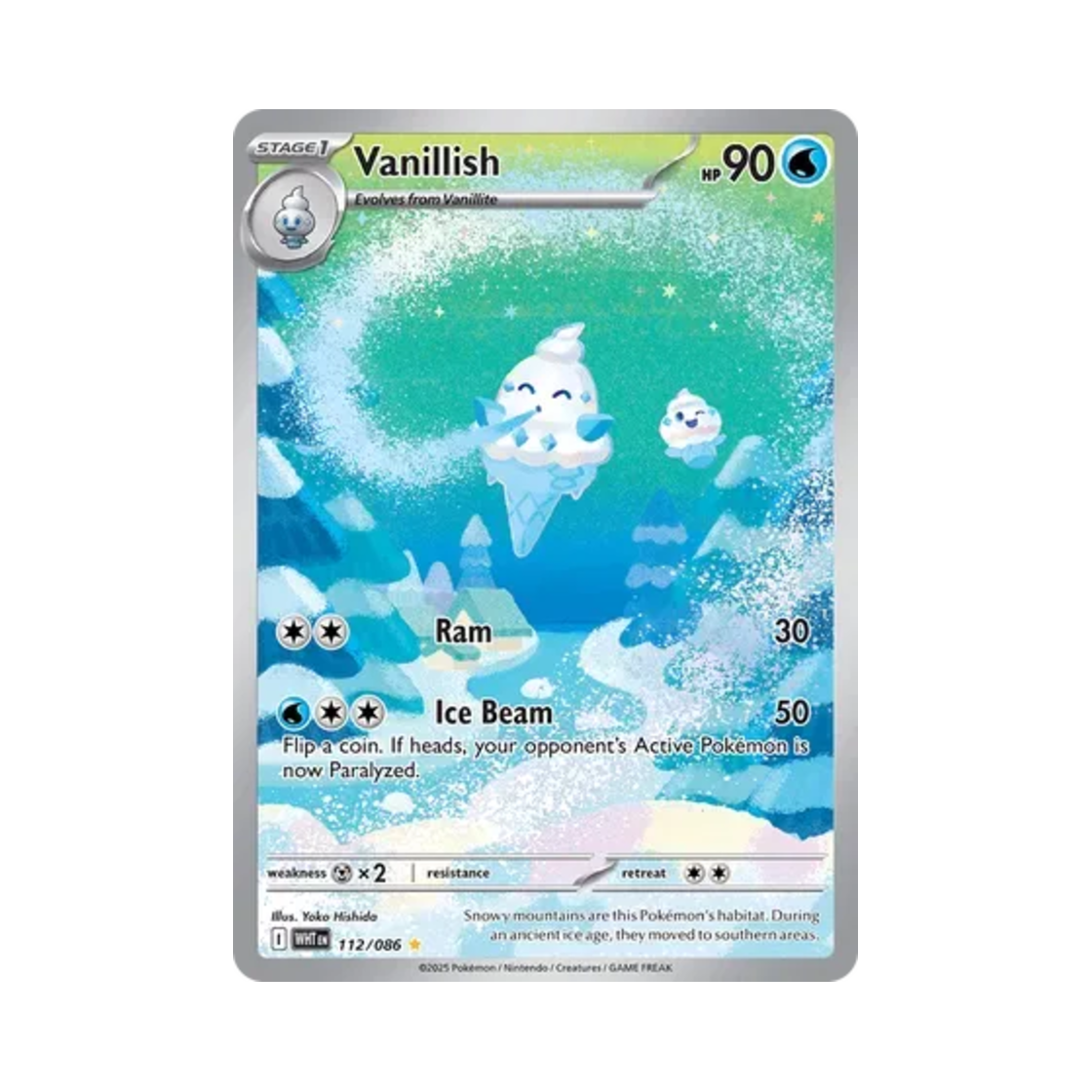 포켓몬 TCG 바닐리치 IR 화이트플레어 (영문판)(Pokemon TCG Vanillish IR White Flare (English Ver.)) - 1