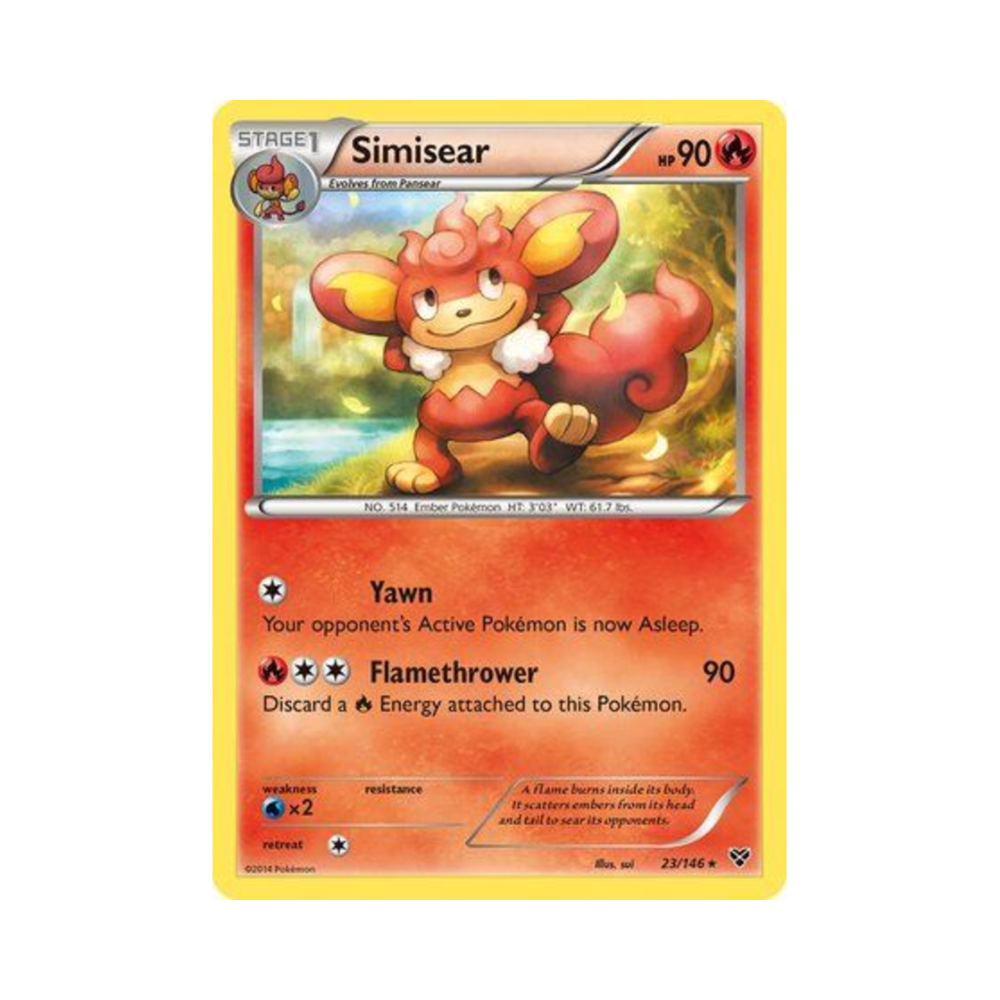 포켓몬 TCG 바오키 R XY (영문판)(Pokemon TCG Simisear R XY (English Ver.))