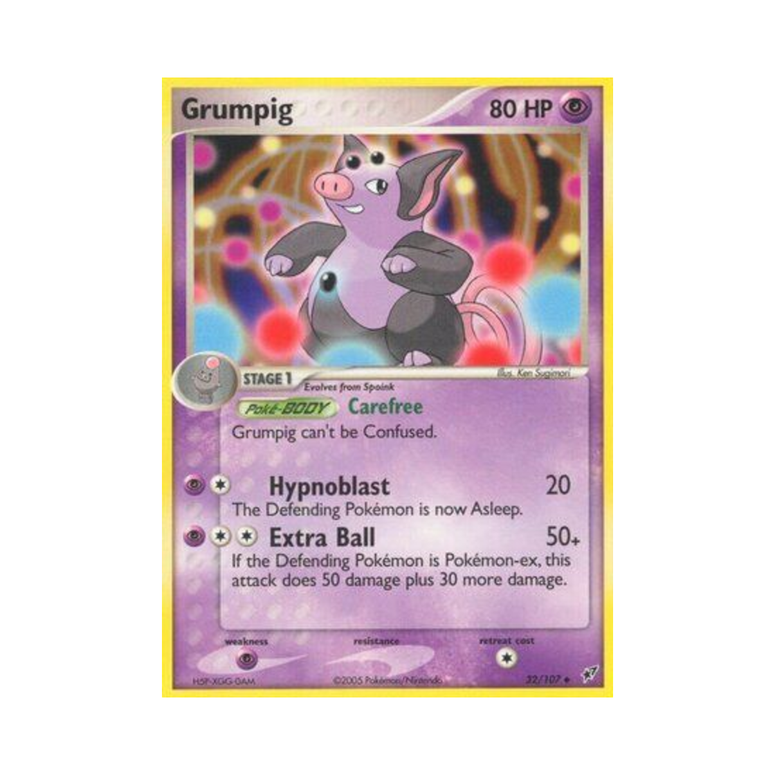 포켓몬 TCG 피그킹 U EX 테오키스 (영문판)(Pokemon TCG Grumpig U EX Deoxys (English Ver.)) - 1