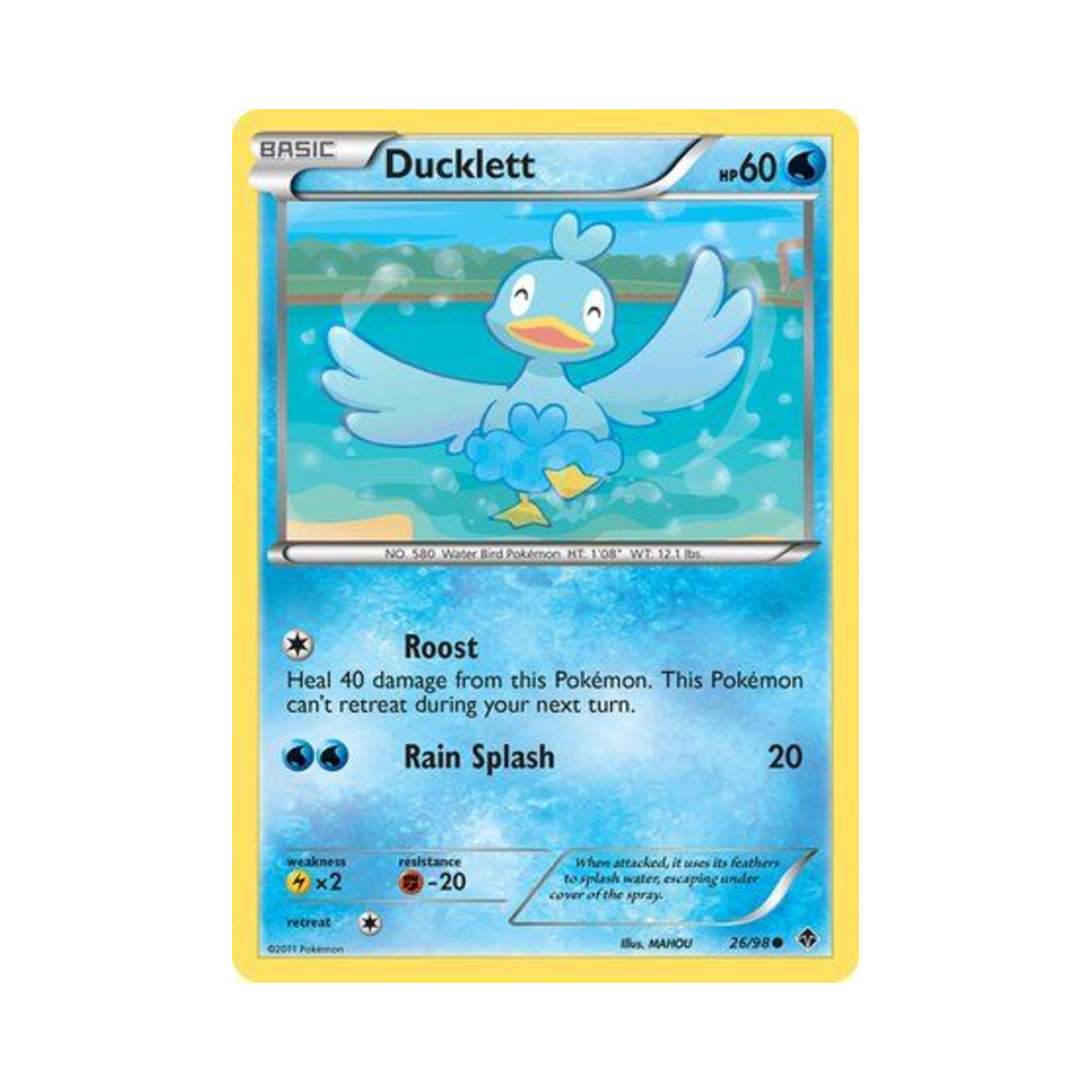 포켓몬 TCG 꼬지보리 C 이머징 파워스 (영문판)(Pokemon TCG Ducklett C Emerging Powers (English Ver.)) - 1