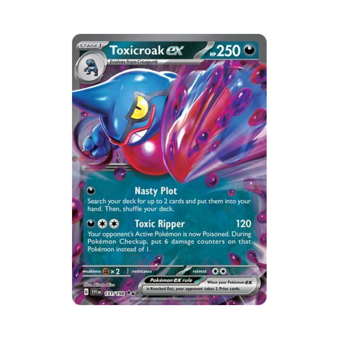 포켓몬 TCG 독개굴 ex DR 스칼렛 & 바이올렛 (영문판)(Pokemon TCG Toxicroak ex DR Scarlet & Violet (English Ver.)) - 1