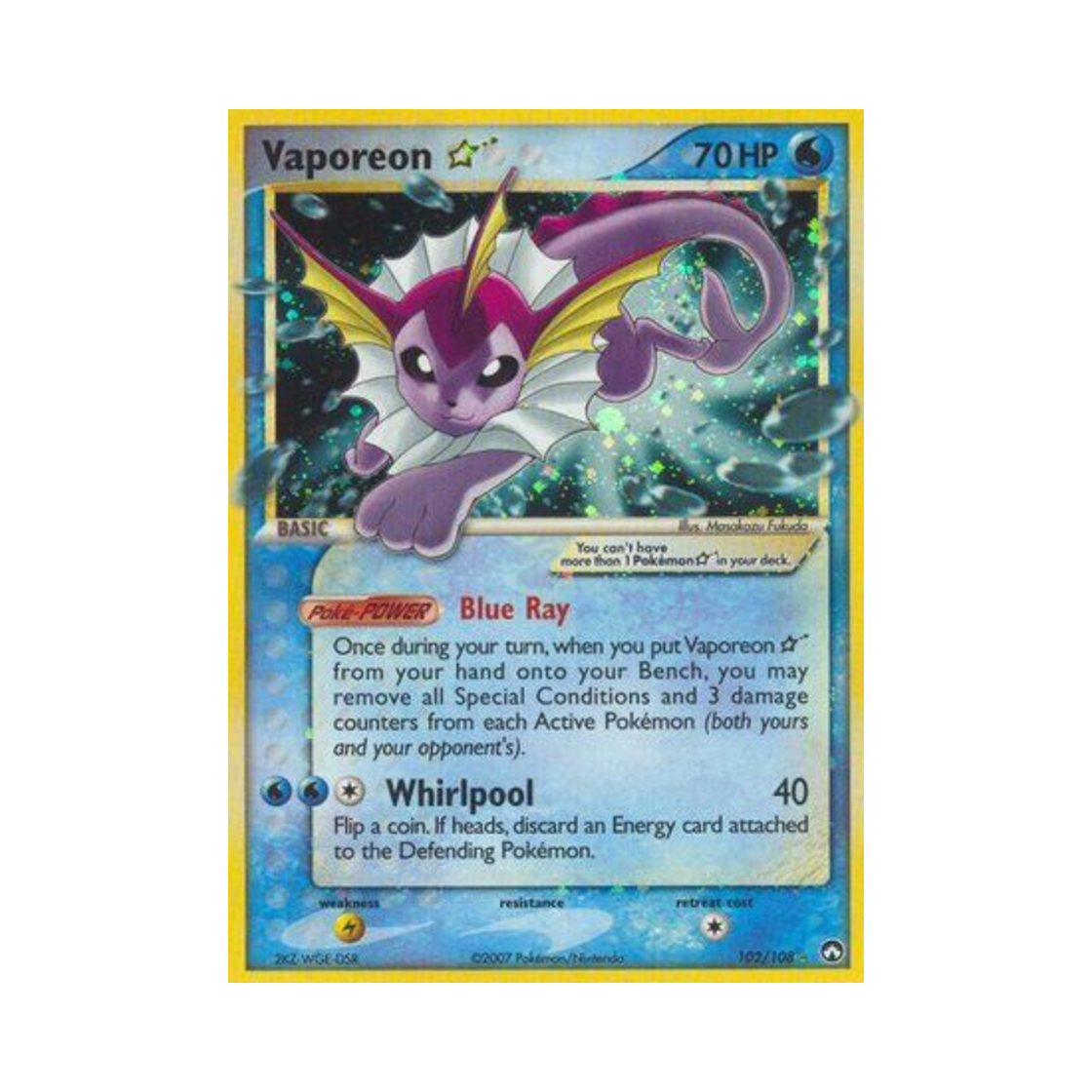 포켓몬 TCG 샤미드 RH EX 파워 키퍼스(영문판)(Pokemon TCG Vaporeon RH EX Power Keepers (English Ver.)) - 1
