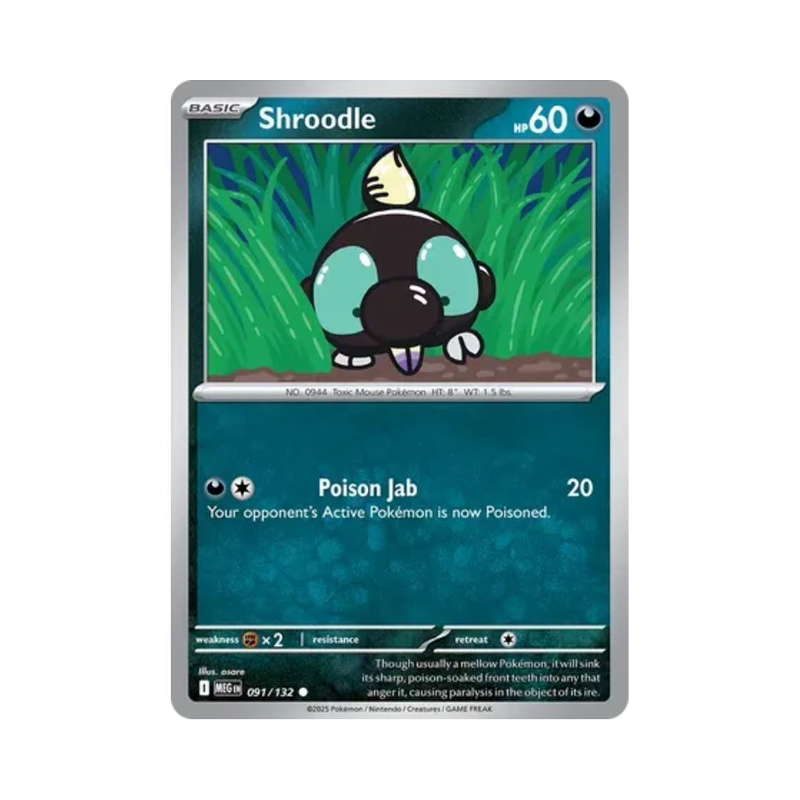 포켓몬 TCG 땃쭈르 C 메가 에볼루션 (영문판)(Pokemon TCG Shroodle C Mega Evolution (English Ver.)) - 1