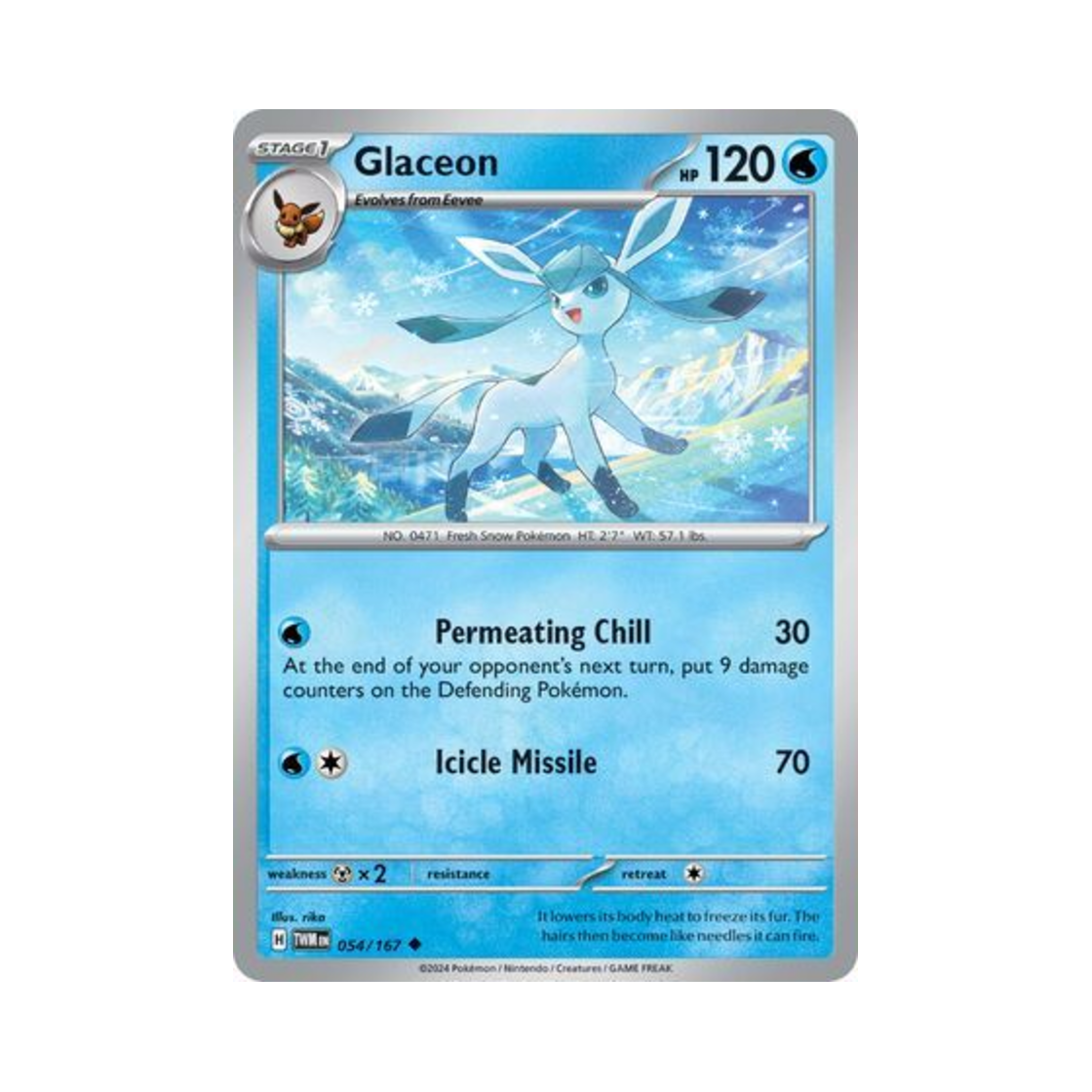 포켓몬 TCG 글레이시아 U 트와일라잇 마스커레이드 (영문판)(Pokemon TCG Glaceon U Twilight Masquerade (English Ver.)) - 1