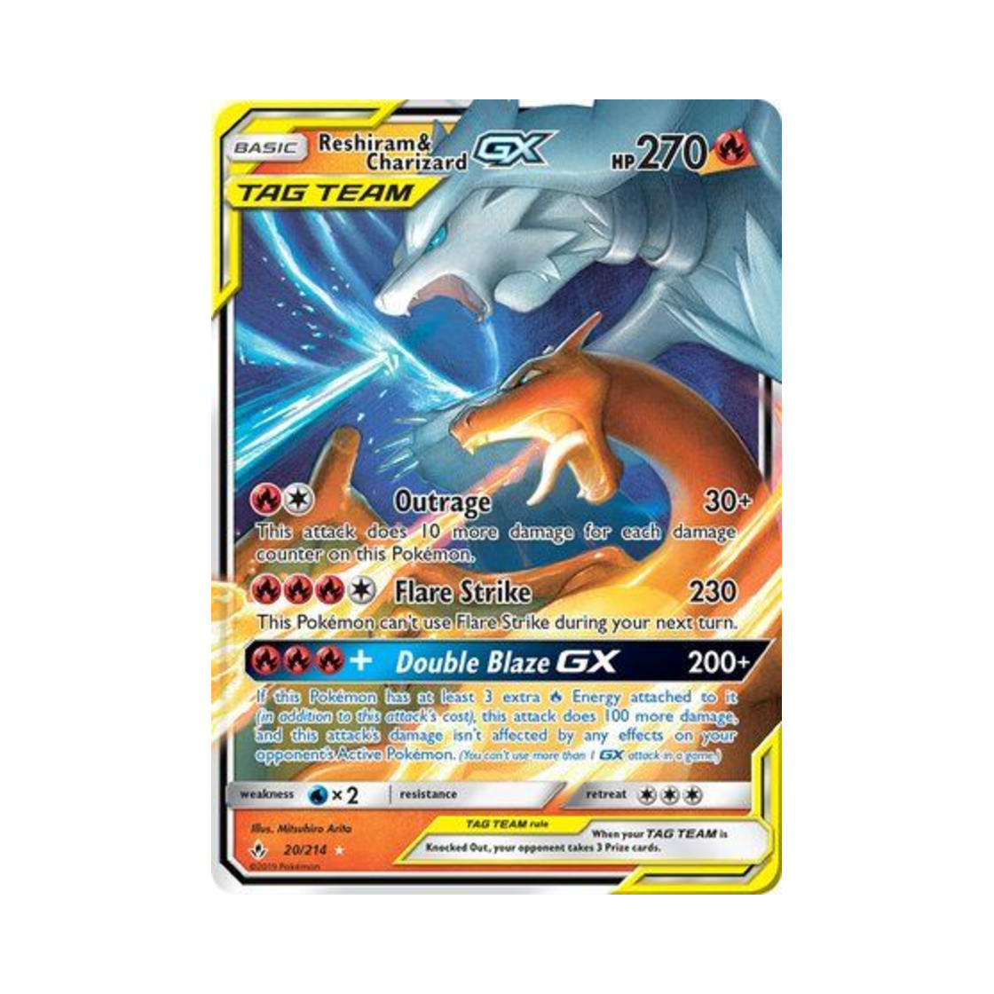 UNB20/214 Pokemon TCG Reshiram & Charizard GX RHG Unbroken Bonds (English Ver.)