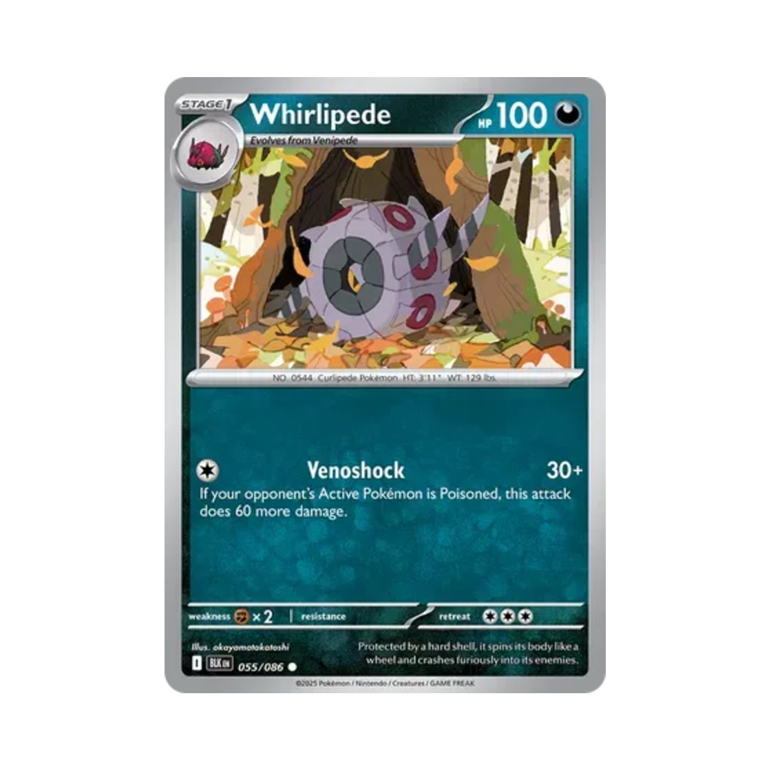 포켓몬 TCG 휠구 C 블랙볼트 (영문판)(Pokemon TCG Whirlipede C Black Bolt (English Ver.)) - 1