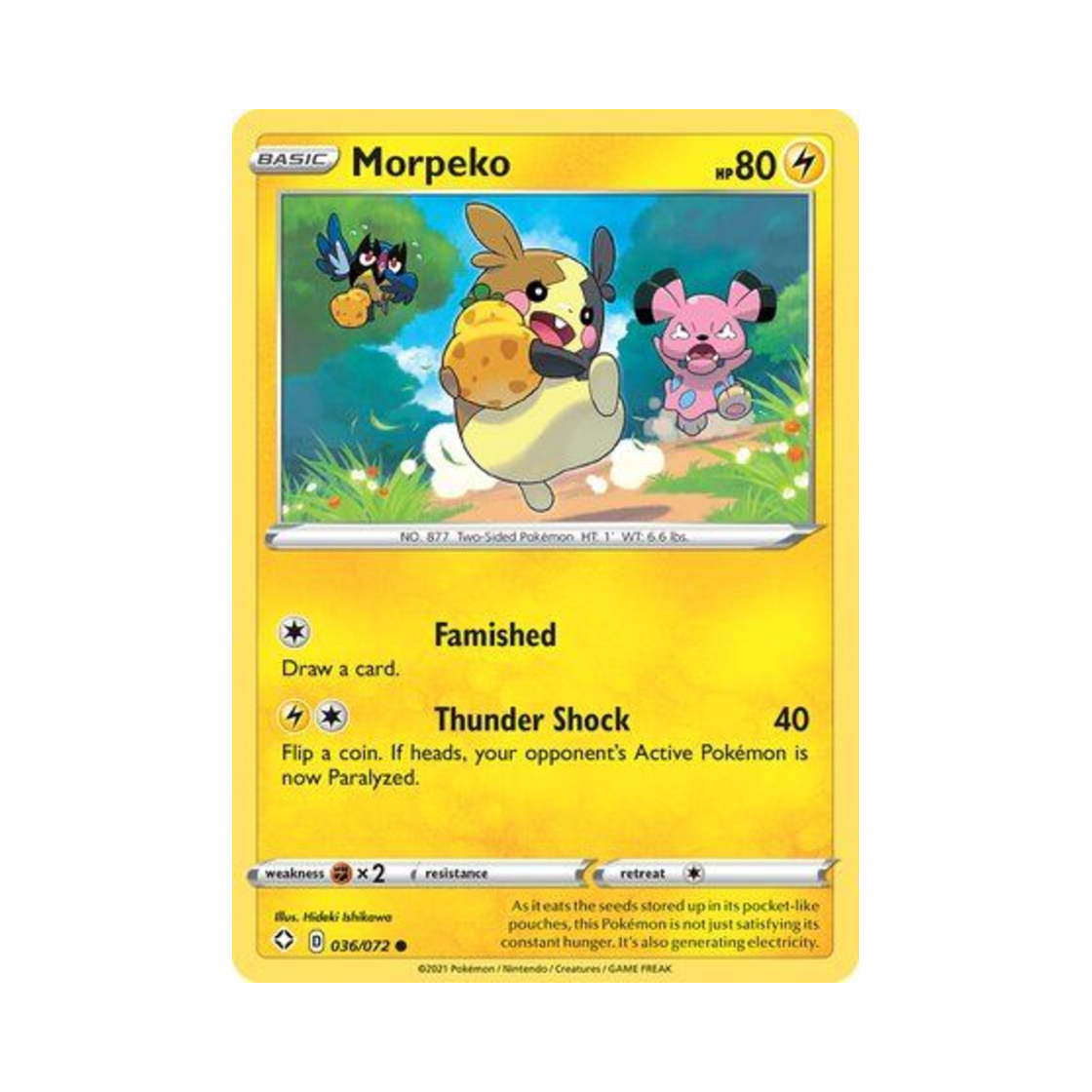 포켓몬 TCG 모르페코 C 샤이닝 페이츠 (영문판)(Pokemon TCG Morpeko C Shining Fates (English Ver.)) - 1