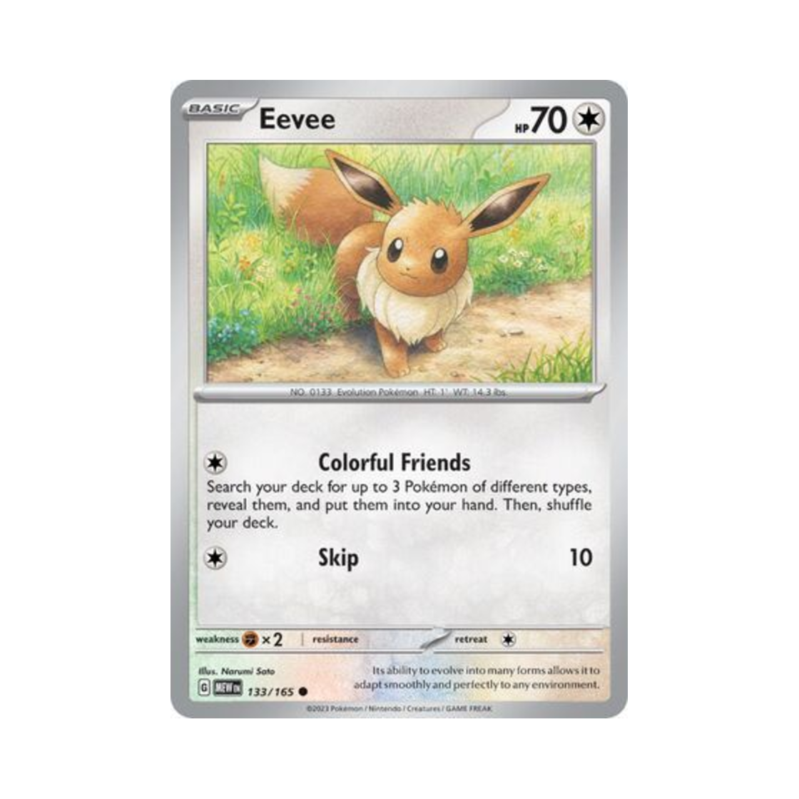 MEW133/165 Pokemon TCG Eevee C Scarlet & Violet 151 (English Ver.)