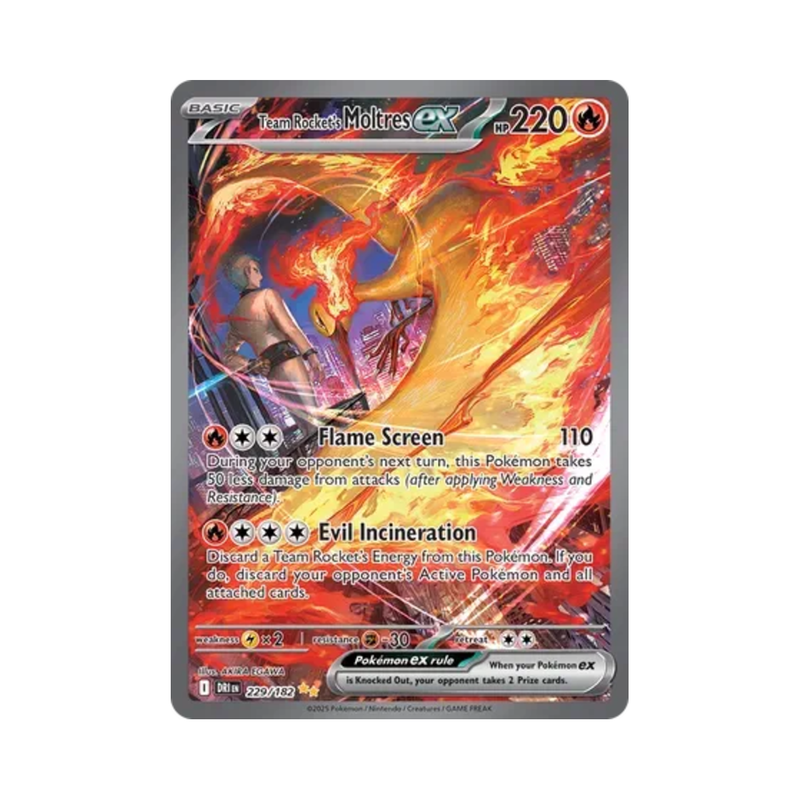 포켓몬 TCG 로켓단의 파이어 ex SIR 데스티니드 라이벌스 (영문판)(Pokemon TCG Team Rocket's Moltres ex SIR Destined Rivals (English Ver.)) - 1