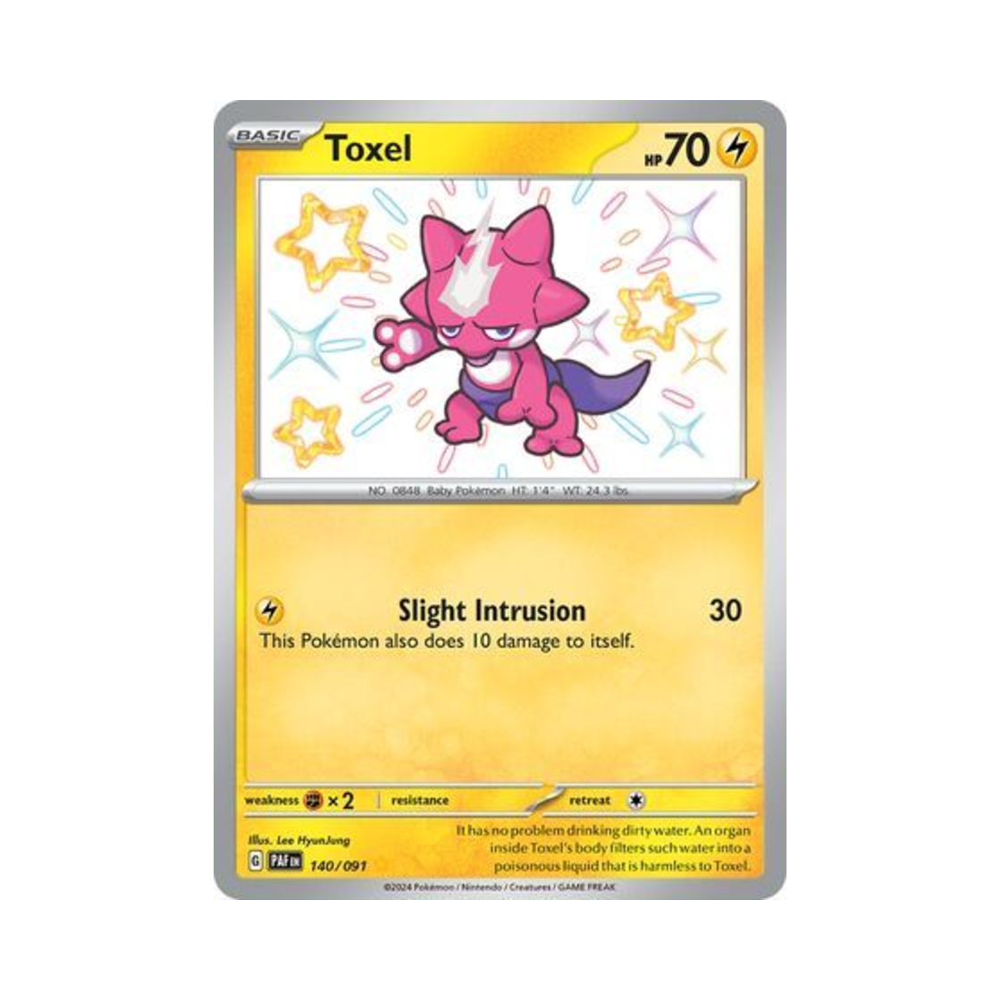 포켓몬 TCG 일레즌 SR 팔데아 페이트 (영문판)(Pokemon TCG Toxel SR Paldean Fates (English Ver.)) - 1