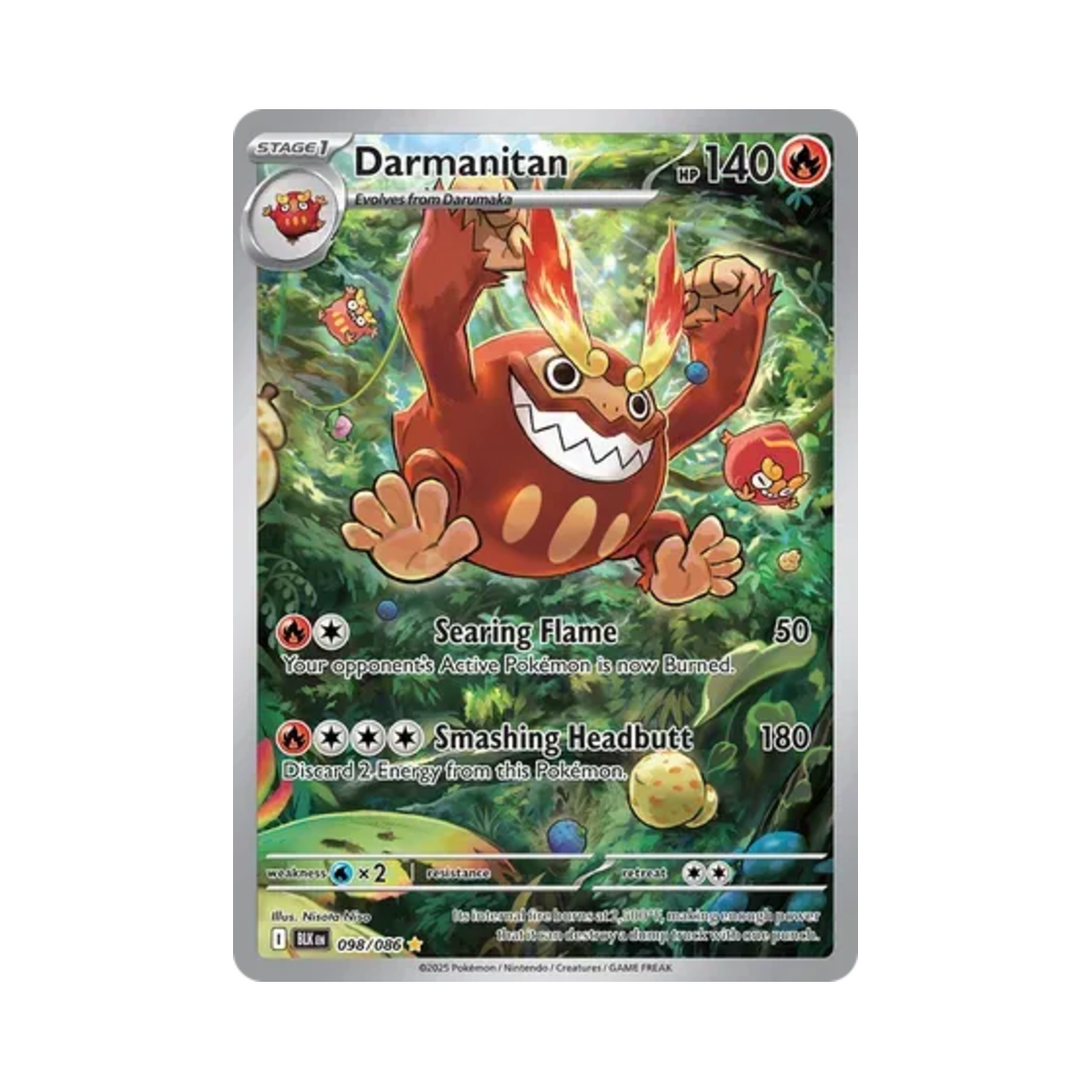 포켓몬 TCG 불비달마 IR 블랙볼트 (영문판)(Pokemon TCG Darmanitan IR Black Bolt (English Ver.)) - 1