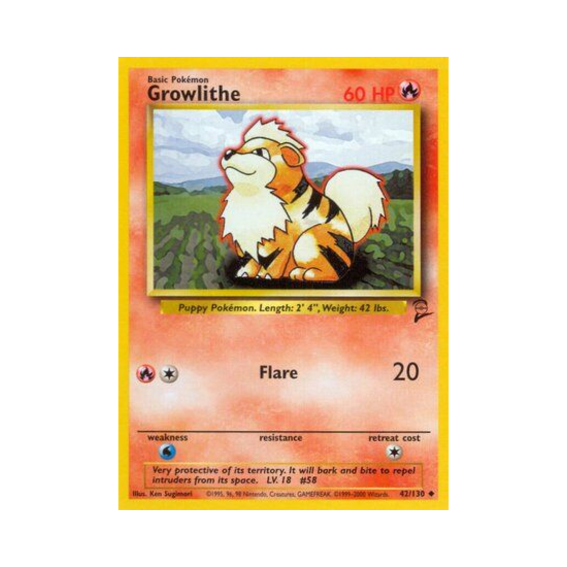 포켓몬 TCG 가디 U 베이스 세트 2 (영문판)(Pokemon TCG Growlithe U Base Set 2 (English Ver.)) - 1