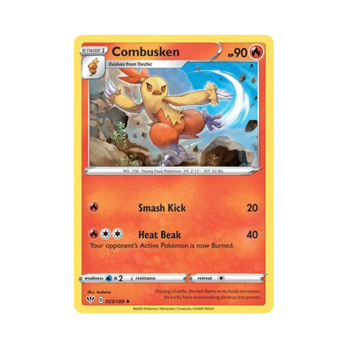 포켓몬 TCG 영치코 U 다크니스 어블레이즈 (영문판)(Pokemon TCG Combusken U Darkness Ablaze (English Ver.)) - 1