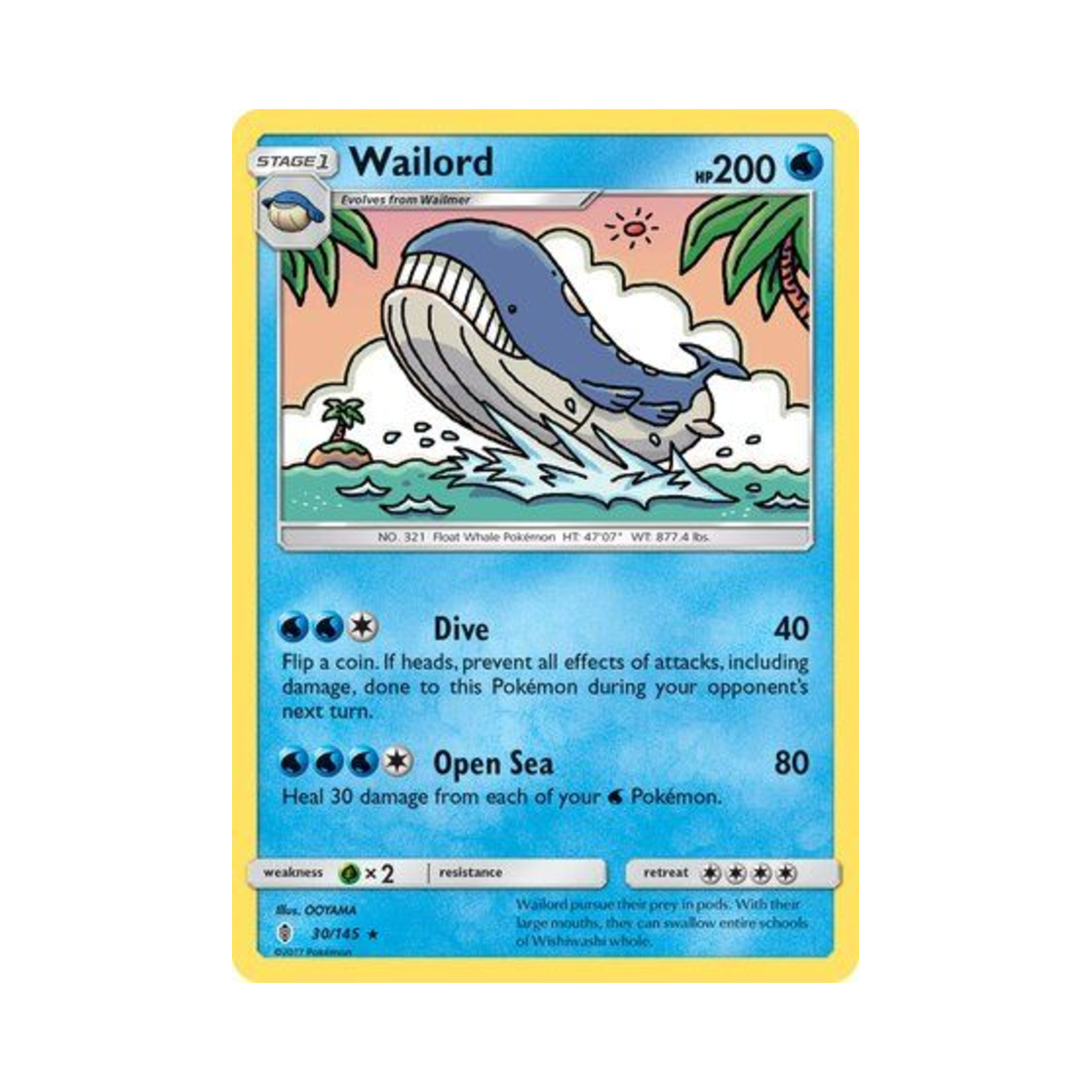 포켓몬 TCG 고래왕 R 가디언스 라이징 (영문판)(Pokemon TCG Wailord R Guardians Rising (English Ver.)) - 1