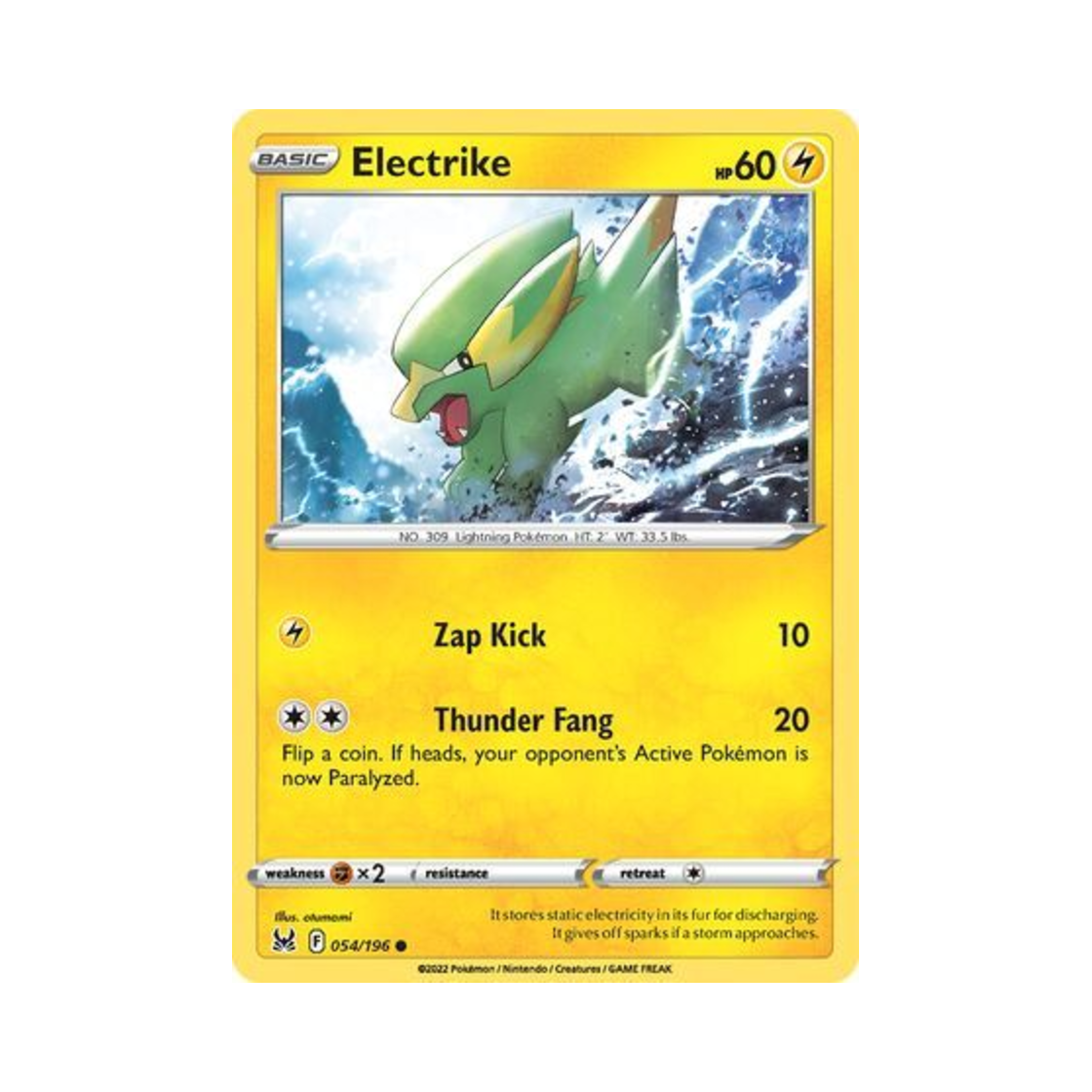 포켓몬 TCG 썬더라이 C 로스트 오리진 (영문판)(Pokemon TCG Electrike C Lost Origin (English Ver.)) - 1