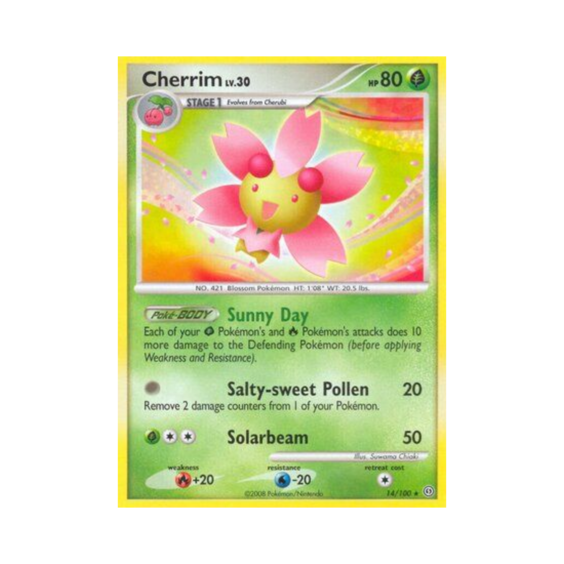 포켓몬 TCG 체리꼬 R 스톰프론트 (영문판)(Pokemon TCG Cherrim R Stormfront (English Ver.)) - 1