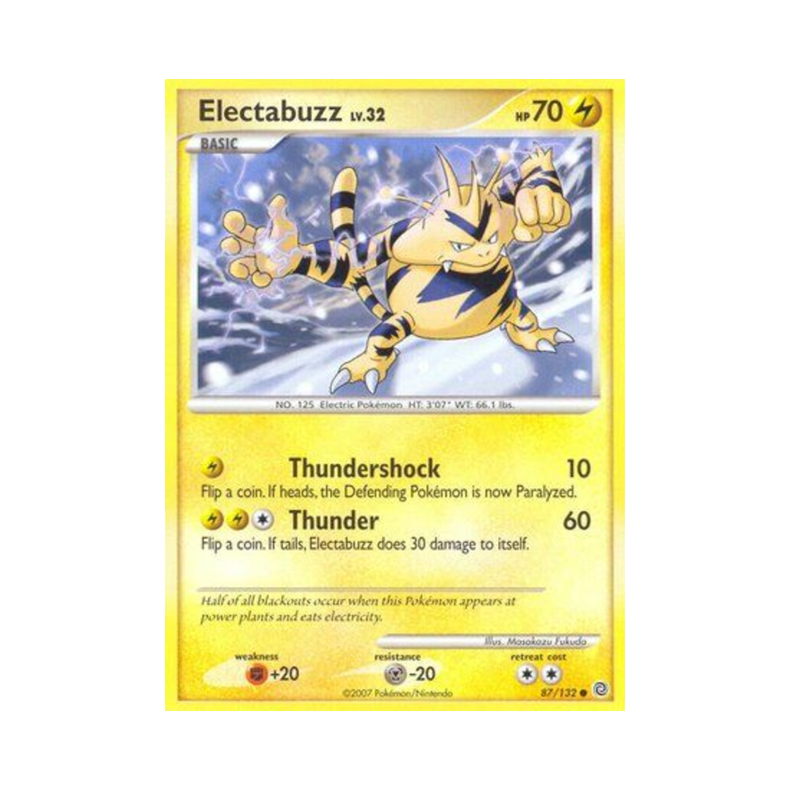 포켓몬 TCG 에레브 C 시크릿 원더스 (영문판)(Pokemon TCG Electabuzz C Secret Wonders (English Ver.))