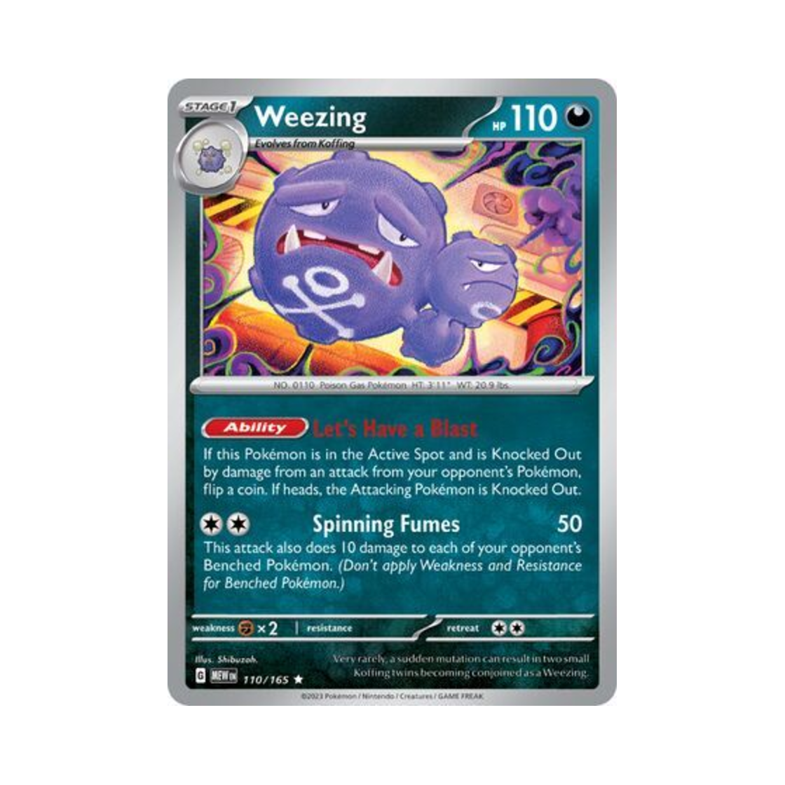 포켓몬 TCG 또도가스 R 스칼렛 & 바이올렛 151 (영문판)(Pokemon TCG Weezing R Scarlet & Violet 151 (English Ver.)) - 1
