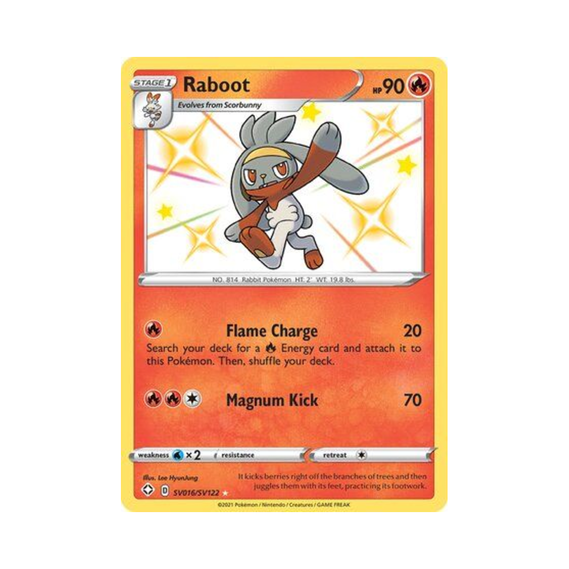 포켓몬 TCG 래비풋 RS 샤이닝 페이츠 (영문판)(Pokemon TCG Raboot RS Shining Fates (English Ver.)) - 1