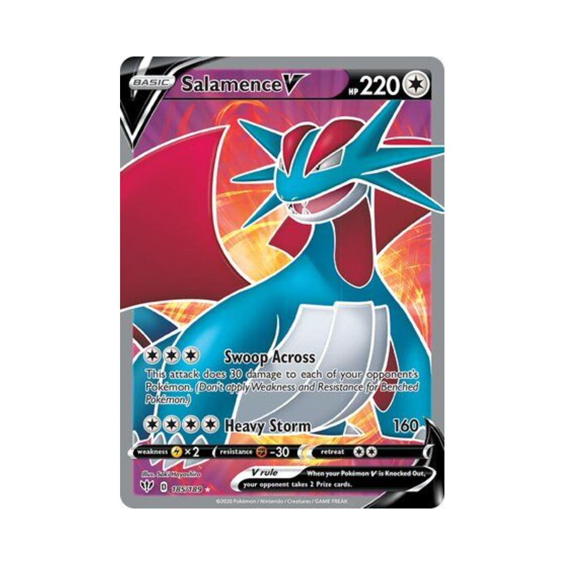 포켓몬 TCG 보만다 V RU 다크니스 어블레이즈 (영문판)(Pokemon TCG Salamence V RU Darkness Ablaze (English Ver.)) - 1