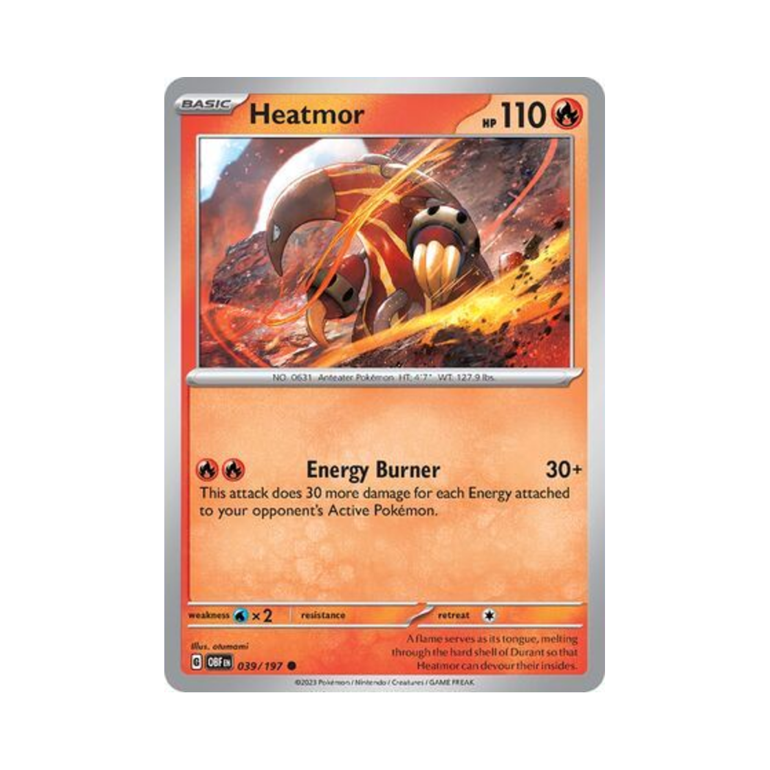 포켓몬 TCG 앤티골 C 옵시디언 플레임즈 (영문판)(Pokemon TCG Heatmor C Obsidian Flames (English Ver.)) - 1