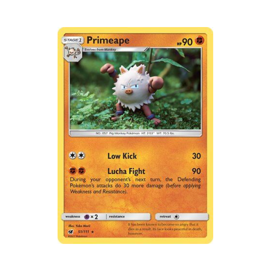 포켓몬 TCG 성원숭 R 크림슨 인베이전 (영문판)(Pokemon TCG Primeape R Crimson Invasion (English Ver.)) - 1