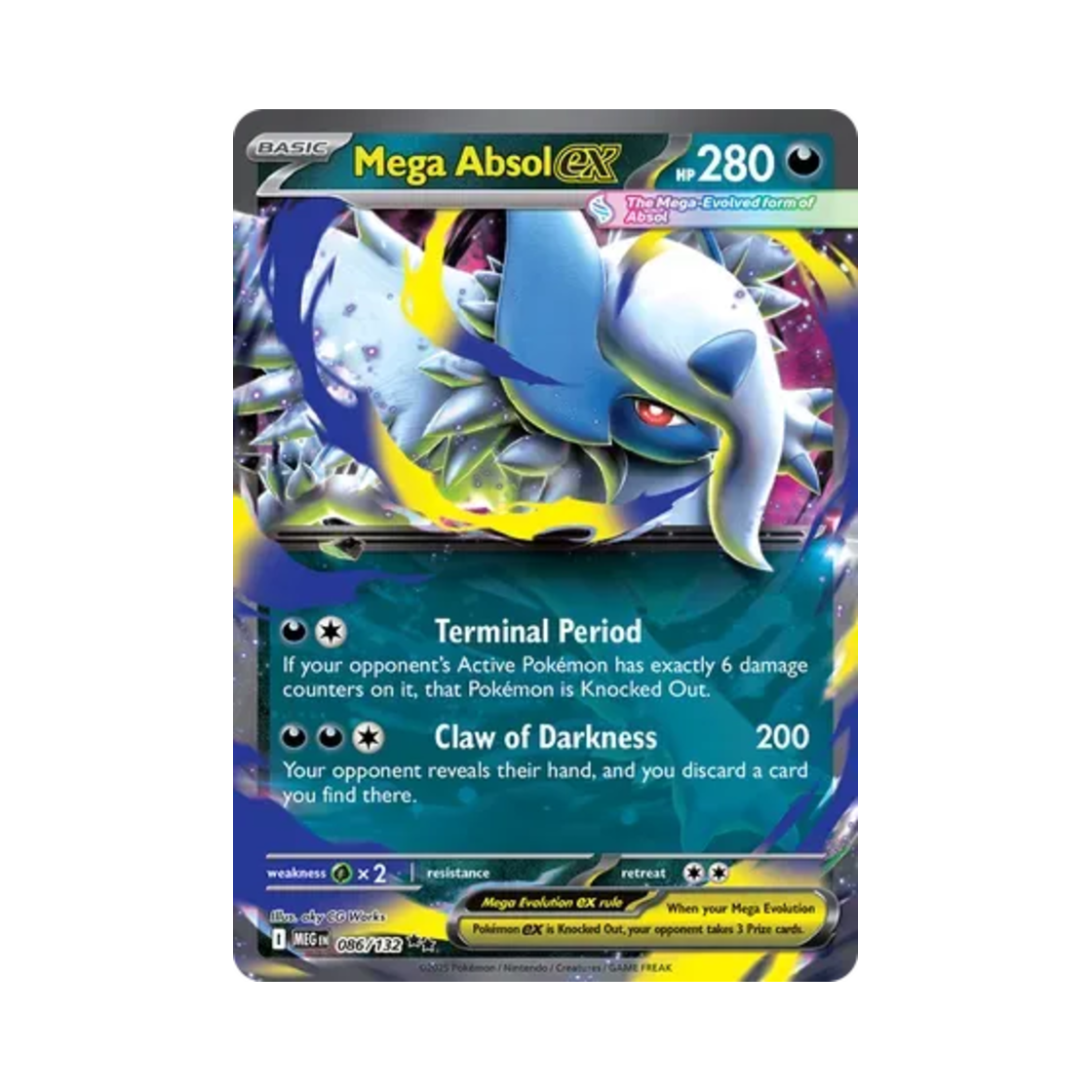 포켓몬 TCG 메가 앱솔 ex DR 메가 에볼루션 (영문판)(Pokemon TCG Mega Absol ex DR Mega Evolution (English Ver.))