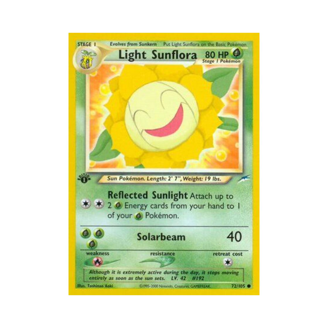 포켓몬 TCG 라이트 해루미 C 네오 데스티니 (영문판)(Pokemon TCG Light Sunflora C Neo Destiny (English Ver.))