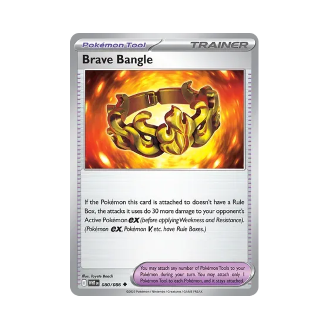포켓몬 TCG 브레이브뱅글 U 화이트플레어 (영문판)(Pokemon TCG Brave Bangle U White Flare (English Ver.))