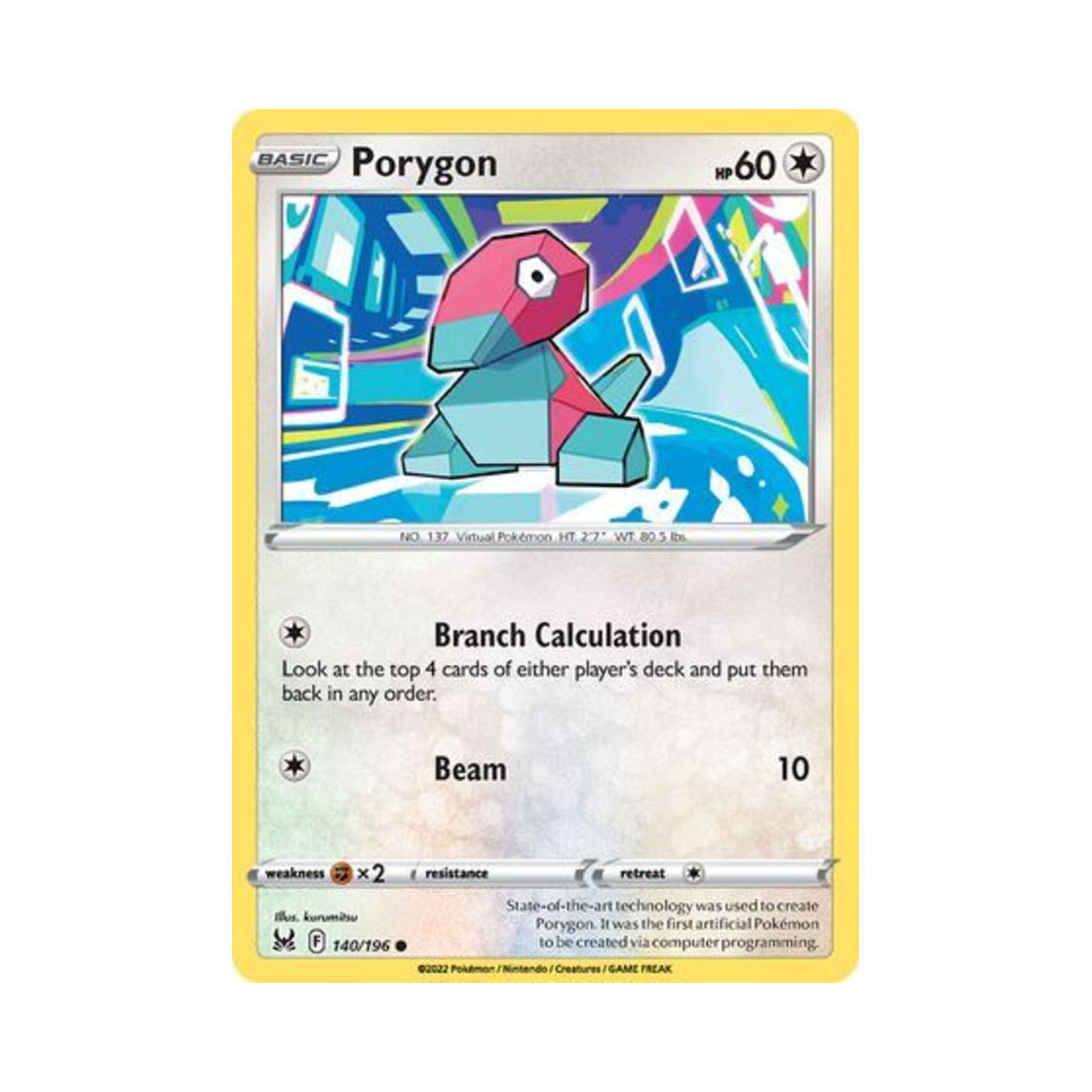 포켓몬 TCG 폴리곤 C 로스트 오리진 (영문판)(Pokemon TCG Porygon C Lost Origin (English Ver.)) - 1