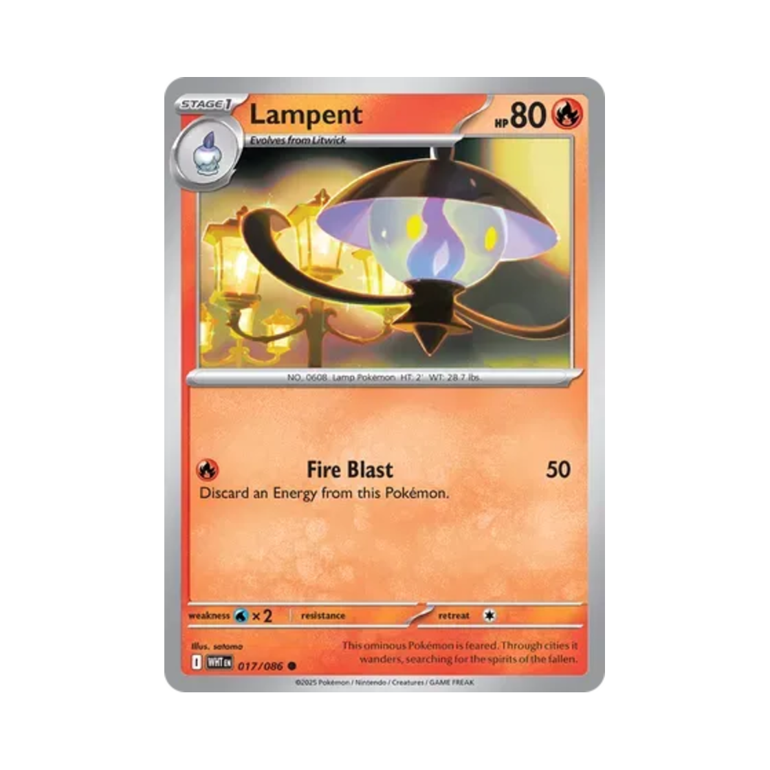 포켓몬 TCG 램프라 C 화이트플레어 (영문판)(Pokemon TCG Lampent C White Flare (English Ver.)) - 1
