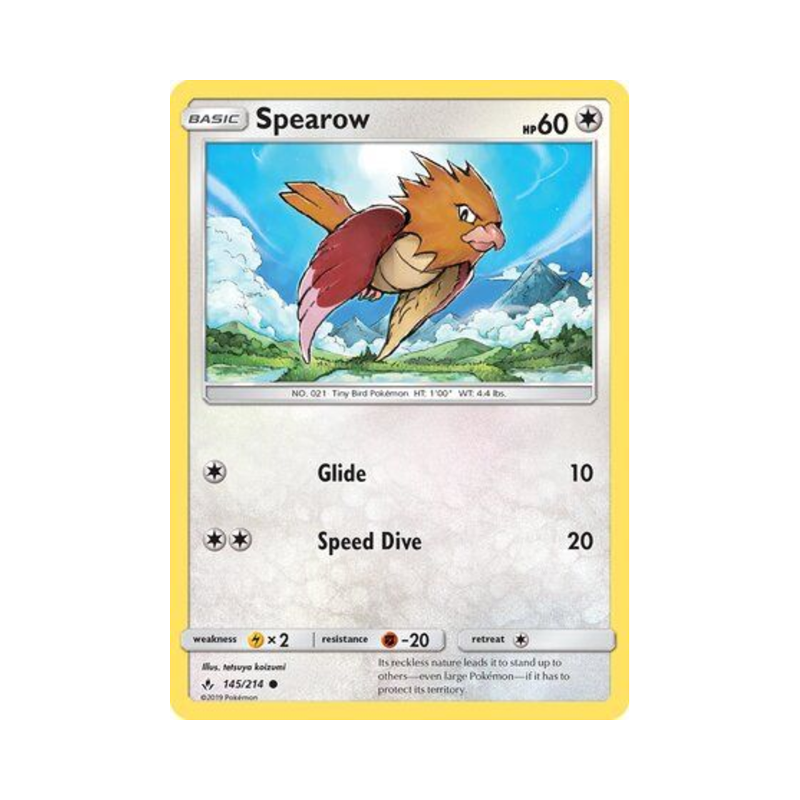 포켓몬 TCG 깨비참 C 언브로큰 본즈 (영문판)(Pokemon TCG Spearow C Unbroken Bonds (English Ver.)) - 1