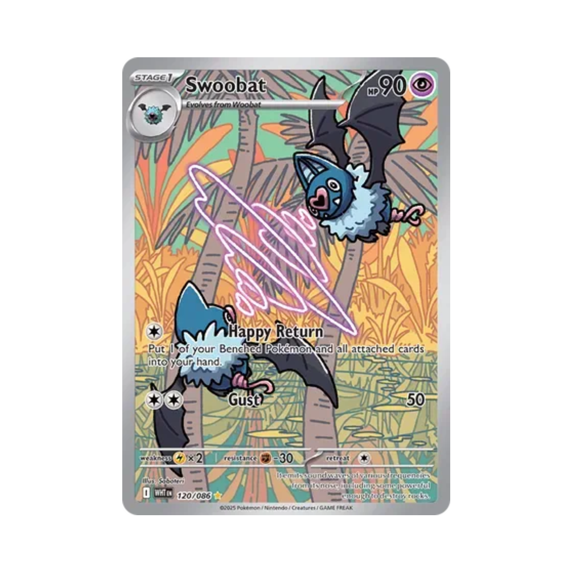 포켓몬 TCG 맘박쥐 IR 화이트플레어 (영문판)(Pokemon TCG Swoobat IR White Flare (English Ver.)) - 1