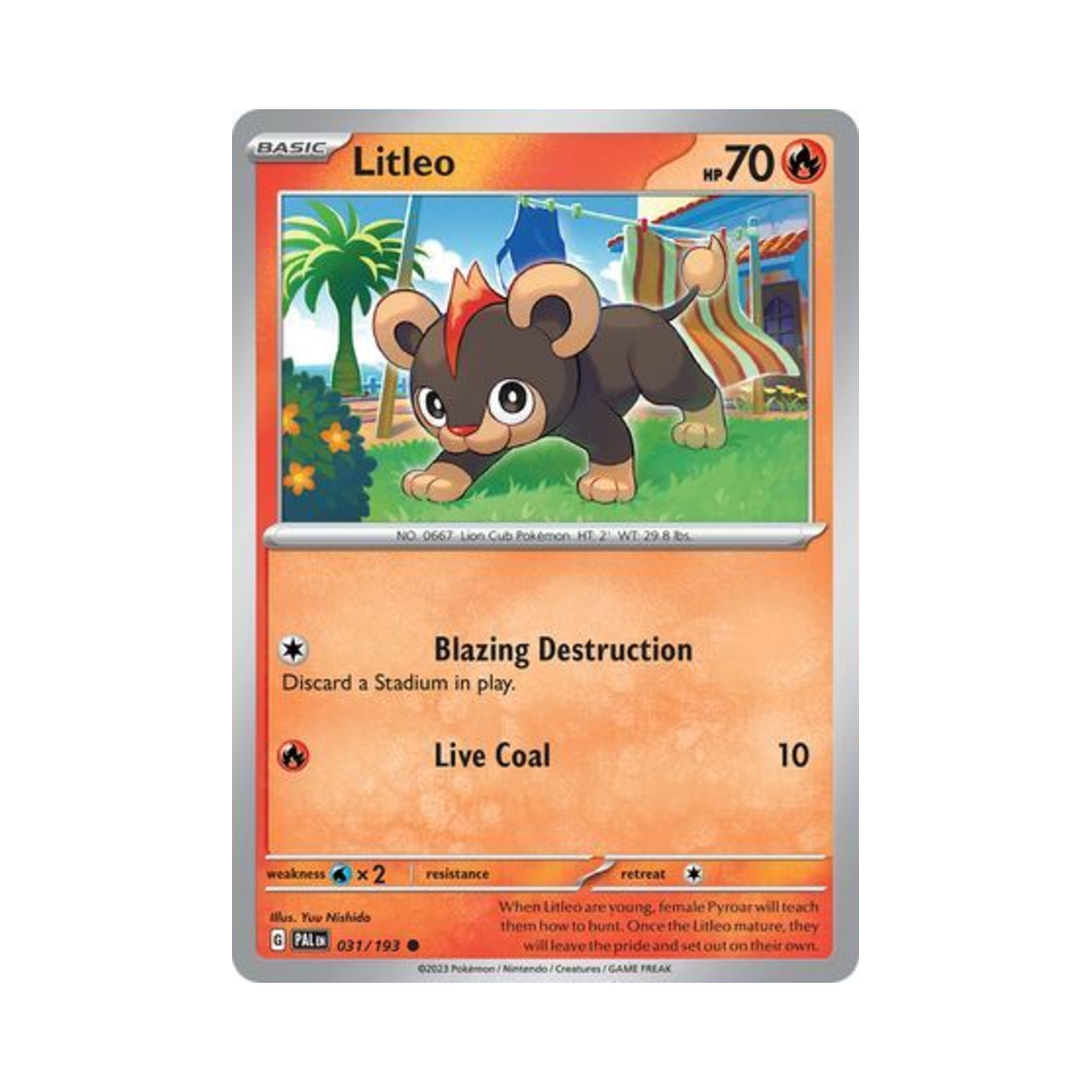 포켓몬 TCG 레오꼬 C 팔데아 이볼브드 (영문판)(Pokemon TCG Litleo C Paldea Evolved (English Ver.)) - 1