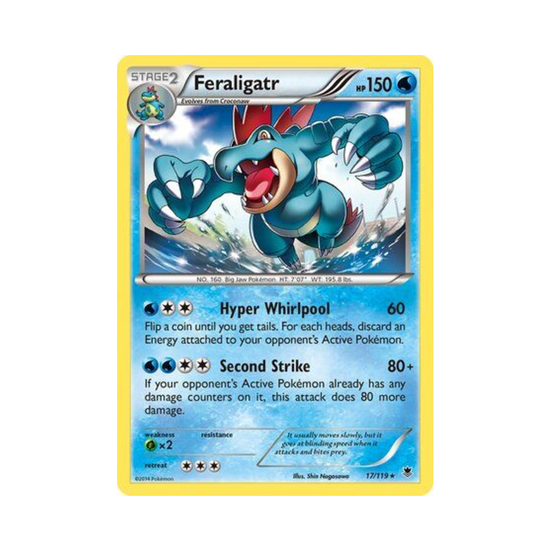 포켓몬 TCG 장크로다일 RH 팬텀 포스 (영문판)(Pokemon TCG Feraligatr RH Phantom Forces (English Ver.)) - 1