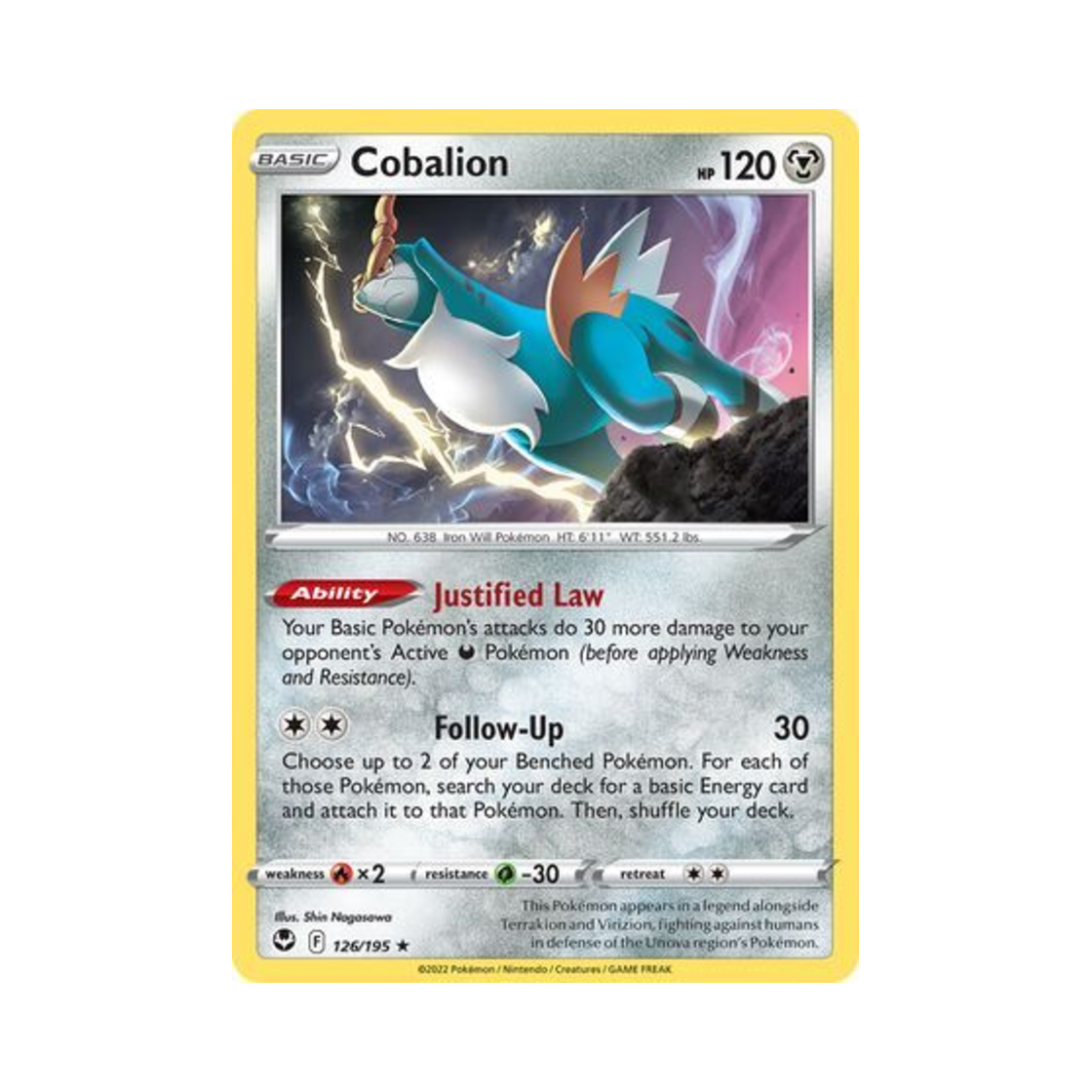 포켓몬 TCG 코바르온 R 실버 템페스트 (영문판)(Pokemon TCG Cobalion R Silver Tempest (English Ver.)) - 1
